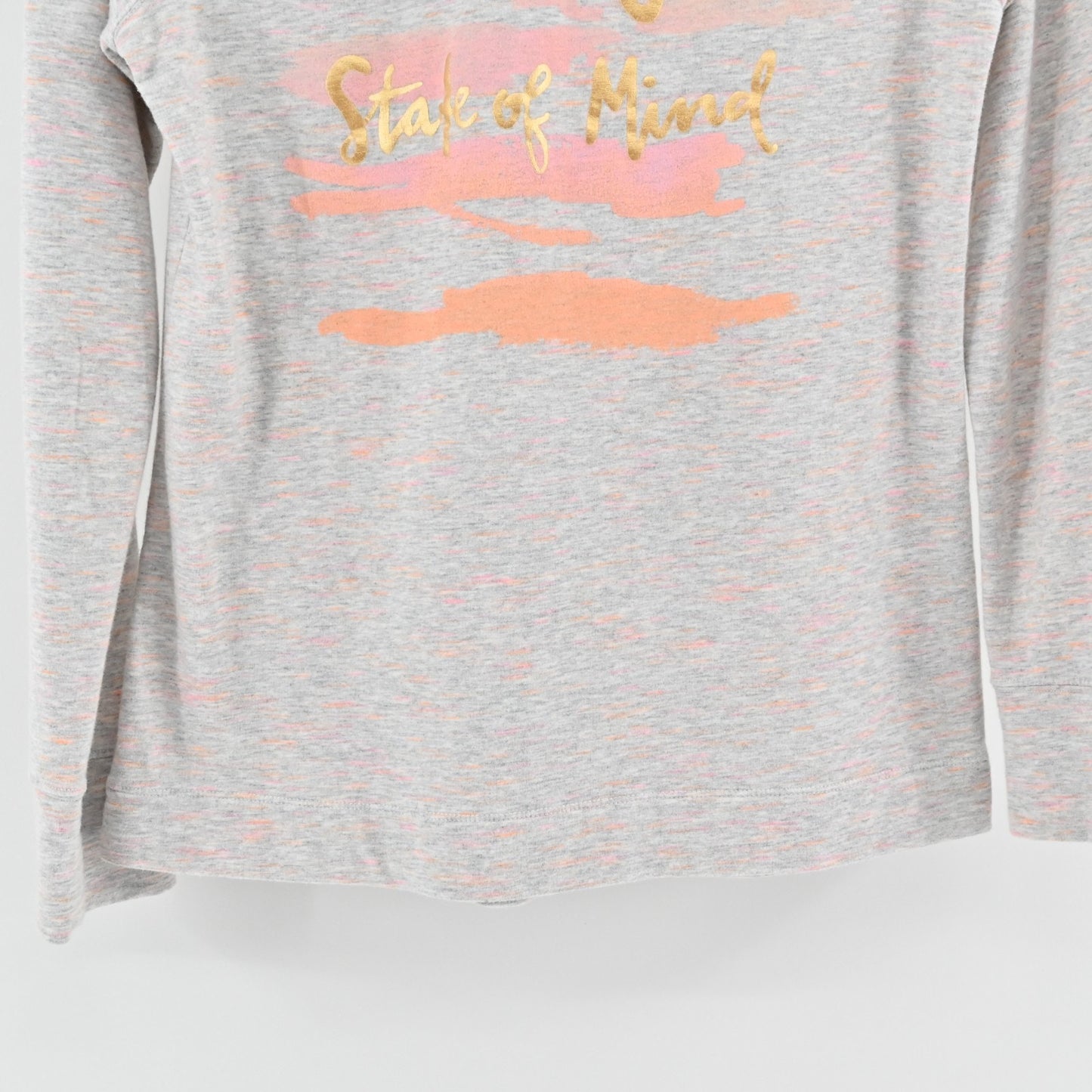Lilly Pulitzer Womens Skipper Pullover Sz S Sunny State of Mind Gray Sweatshirt