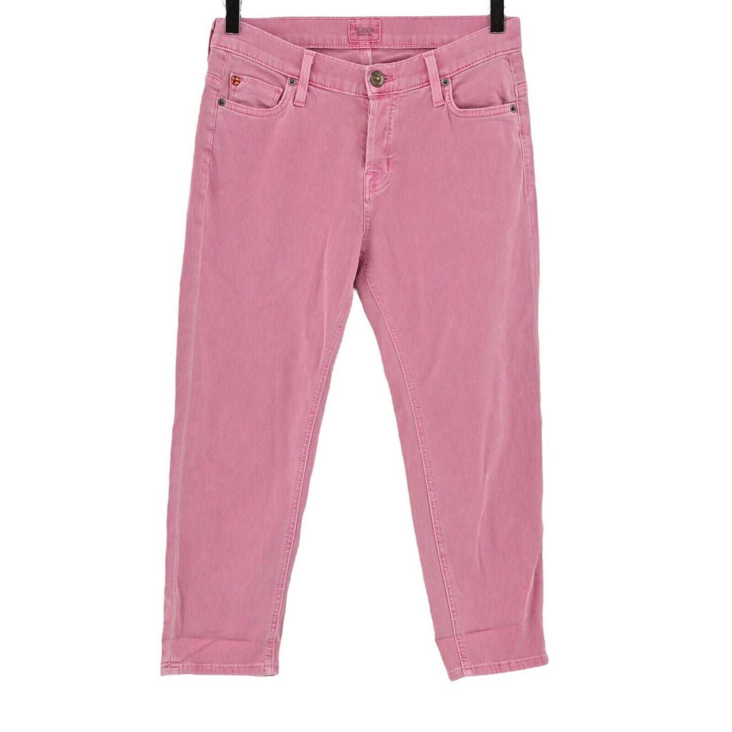 HUDSON Jeans Womens Sz 24 Pink Dax Cropped Boyfriend Stretch Mid Rise Retro USA