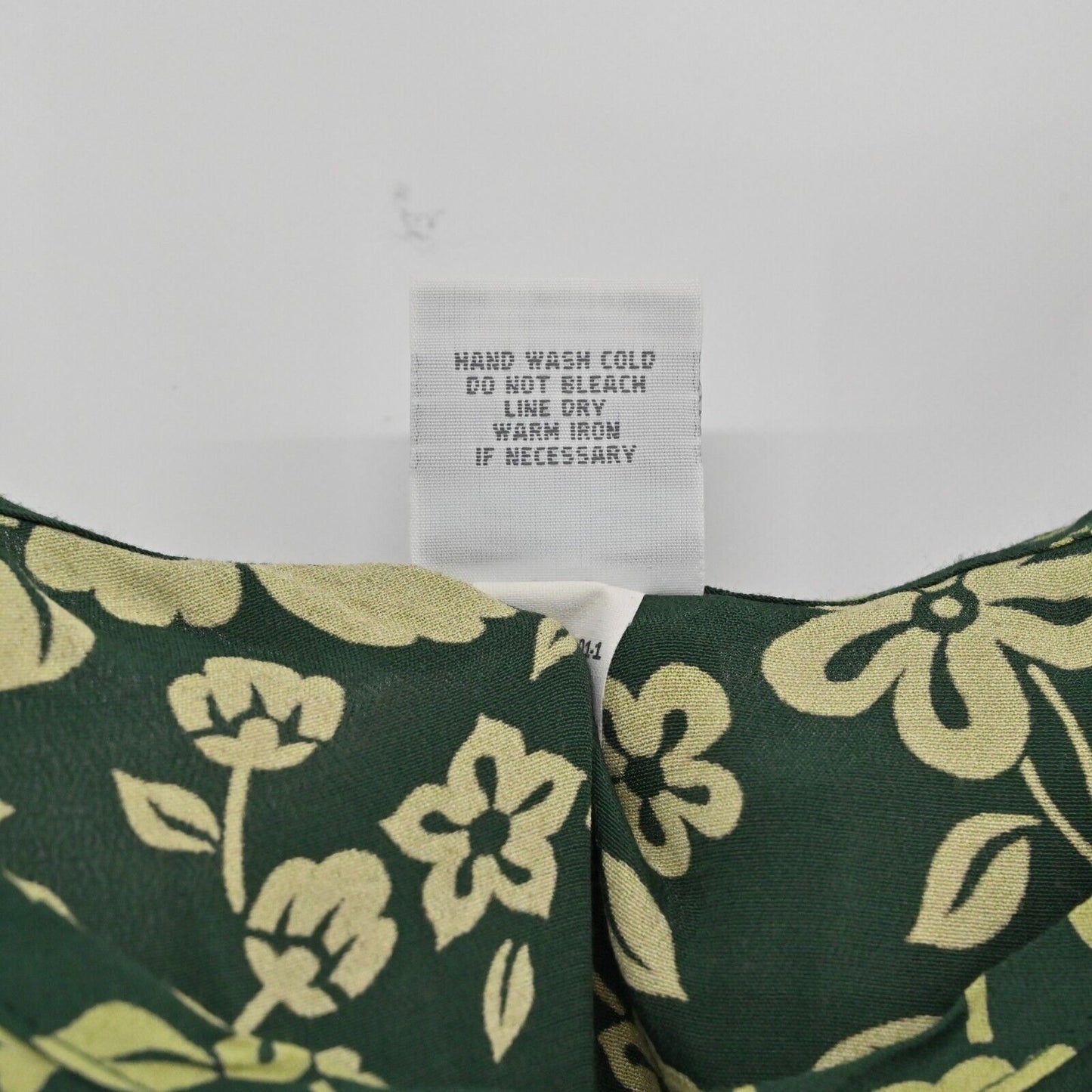 Vtg OLD NAVY Dress Womens Size 8 Green Tropical Floral Print Sleeveless Maxi