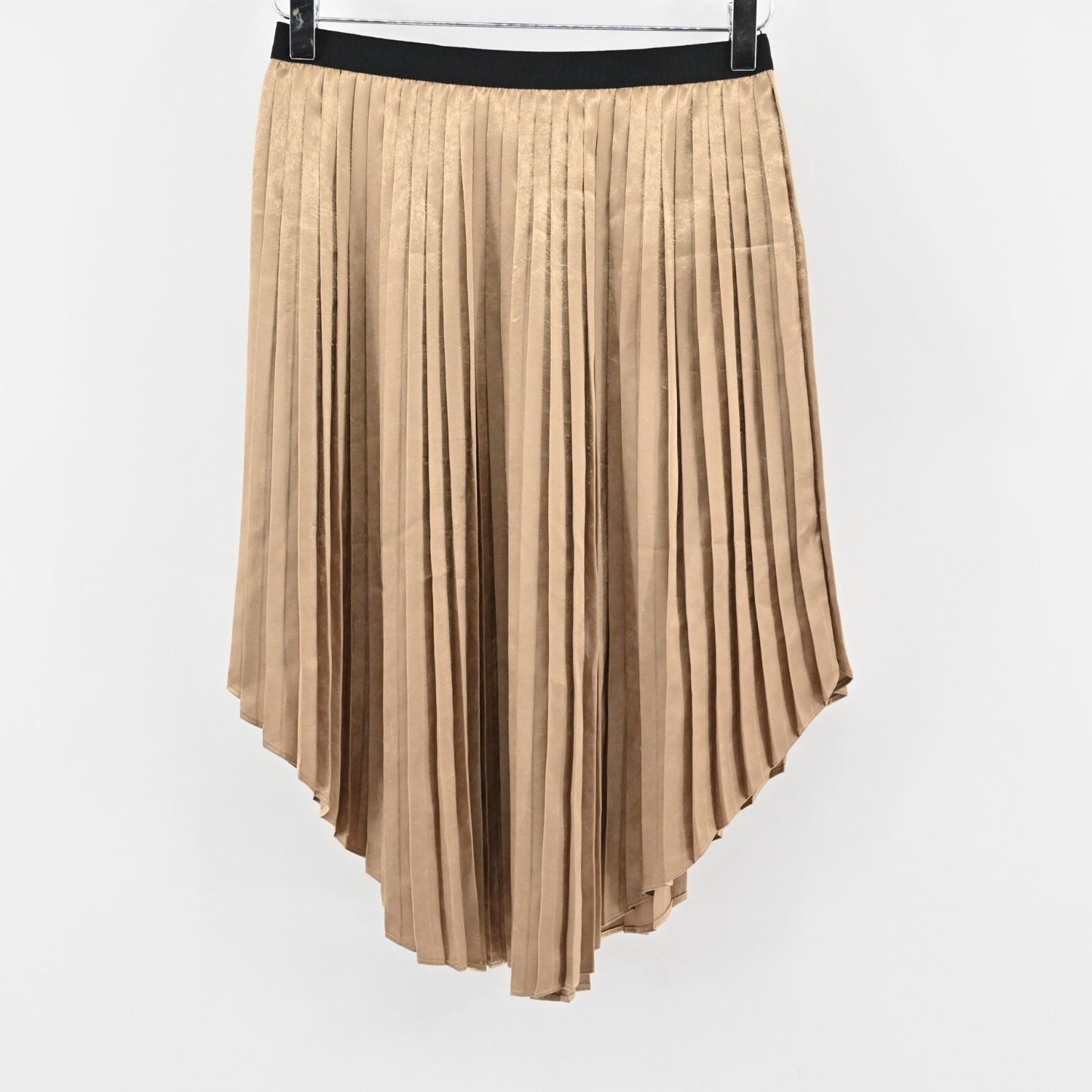 Joie Skirt Womens Size XS Pleated Elastic Waist Pull On Knee Length Gold Capsule