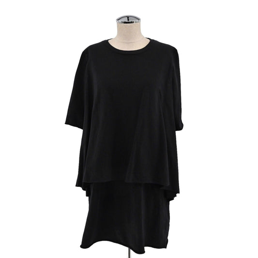 COS Dress Womens Size Small Layered Short Sleeve Black Relaxed Fit Classic Basic