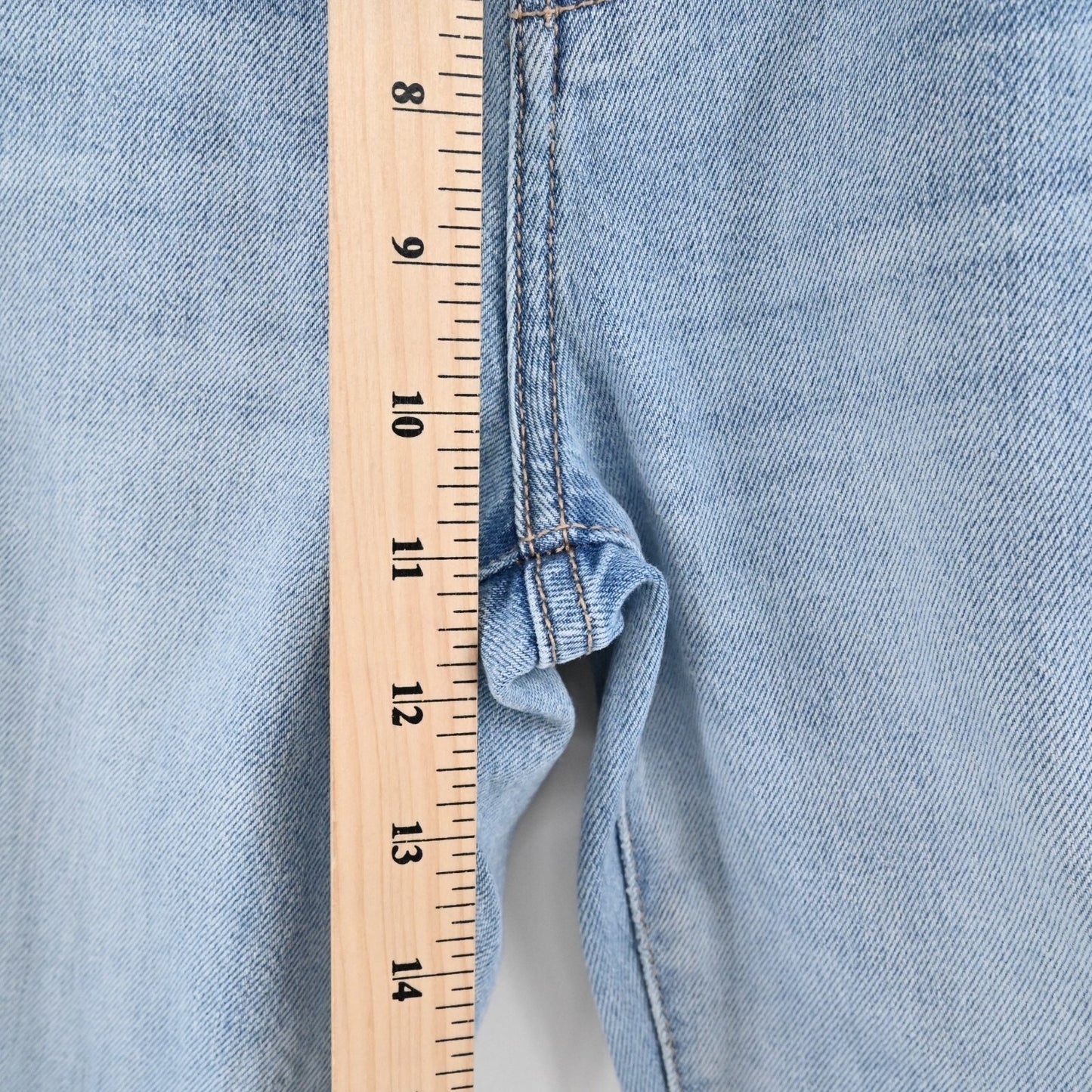 PISTOLA Womens Charlie Side Zip Jeans Size 27 Distressed High Rise Blue Denim