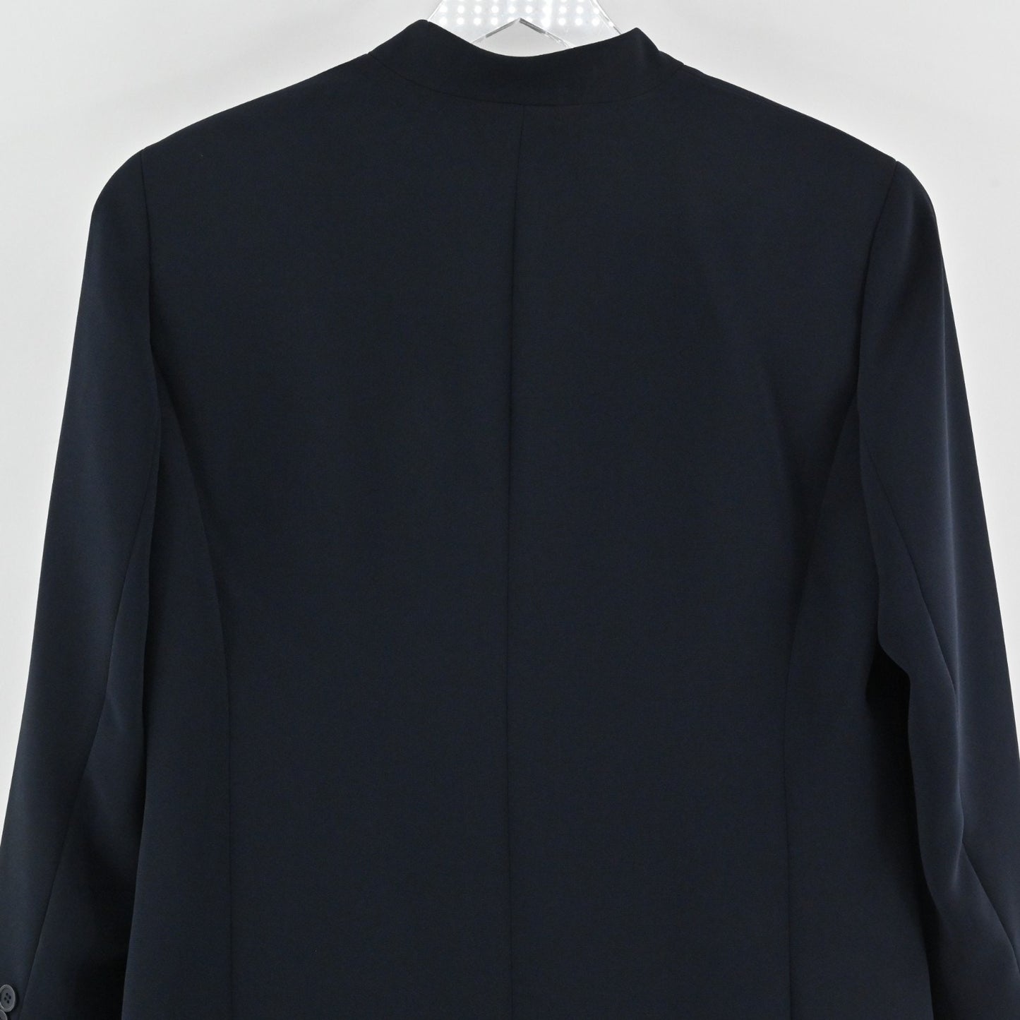 Emanuel Ungaro Womens Navy Blazer Size 8 Jacket Hidden Button Front Classic Blue
