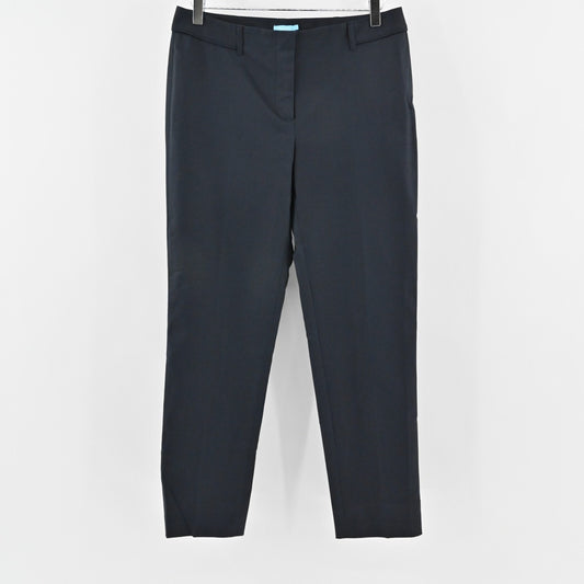 J MCLAUGHLIN Pants Womens Sz 8 Blue Cotton Modal Stretch Pleated Slim Trouser