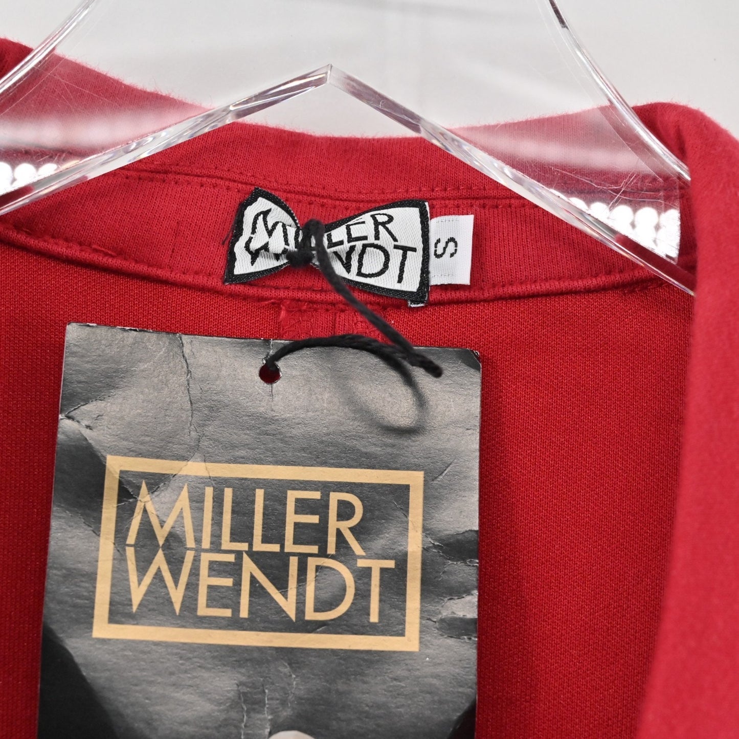 Miller Wendt Womens Red Sloane Blazer Size S Capricorn Patch Button Jacket NEW