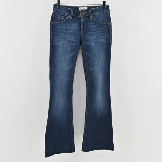 DL1961 Joy Flare Jeans Womens Size 26 Blue Dark Wash Stretch Cotton Denim Comfy
