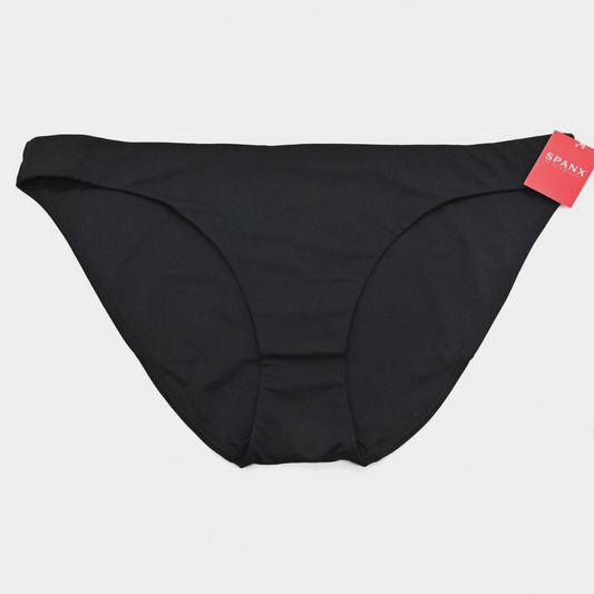 SPANX Swim Bottoms Womens Size 1X Black Bikini Cheeky Double Layer Seamless NEW