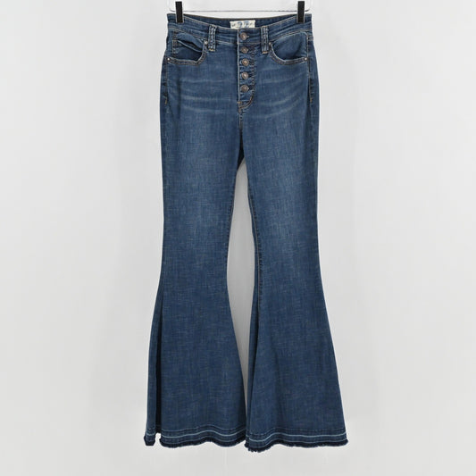 Free People Irreplaceable Flare Jeans Womens Size 27 Button Fly Bell Bottoms