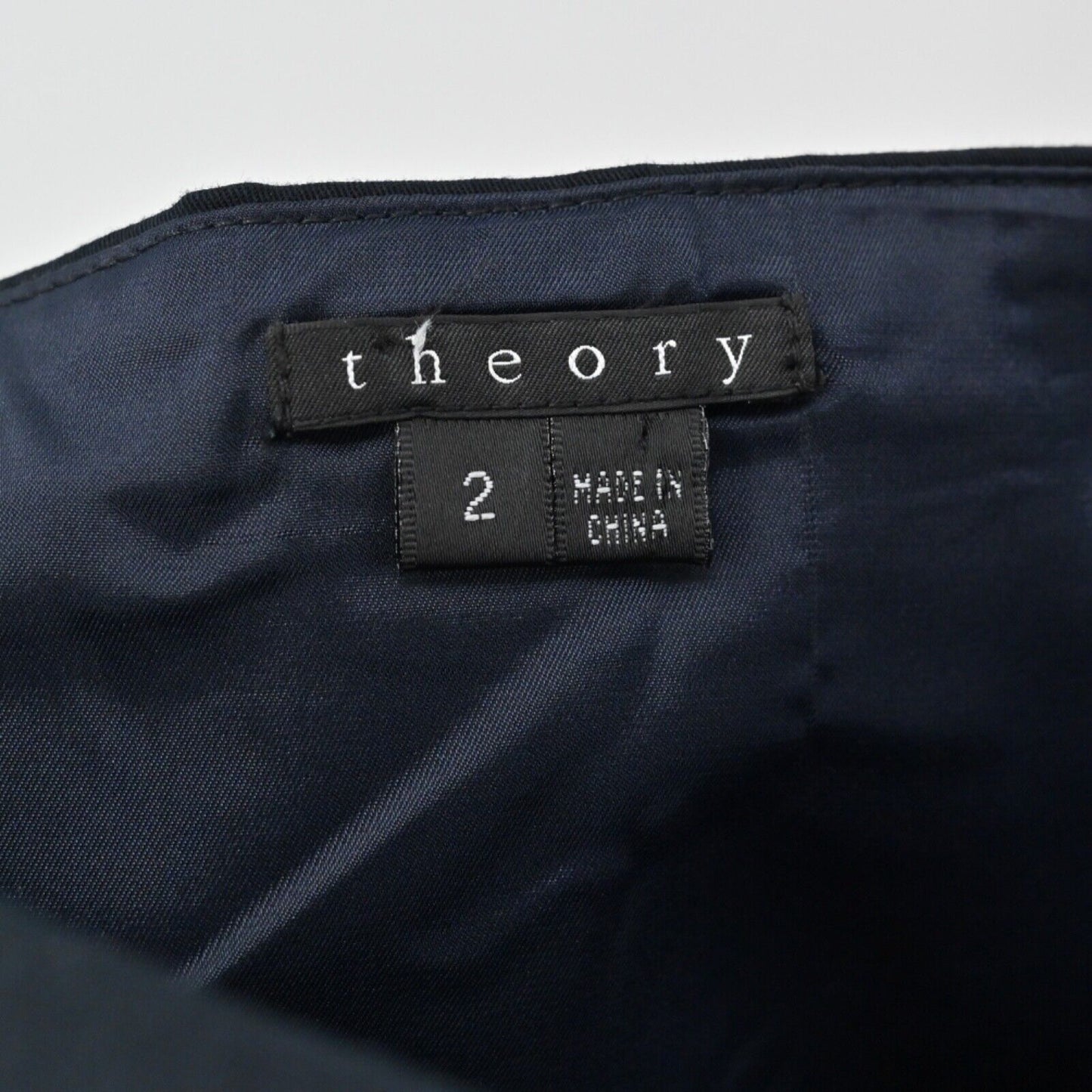 THEORY Dress Womens Size 2 Trela Strapless Mini Cocktail Blue Black Colorblock