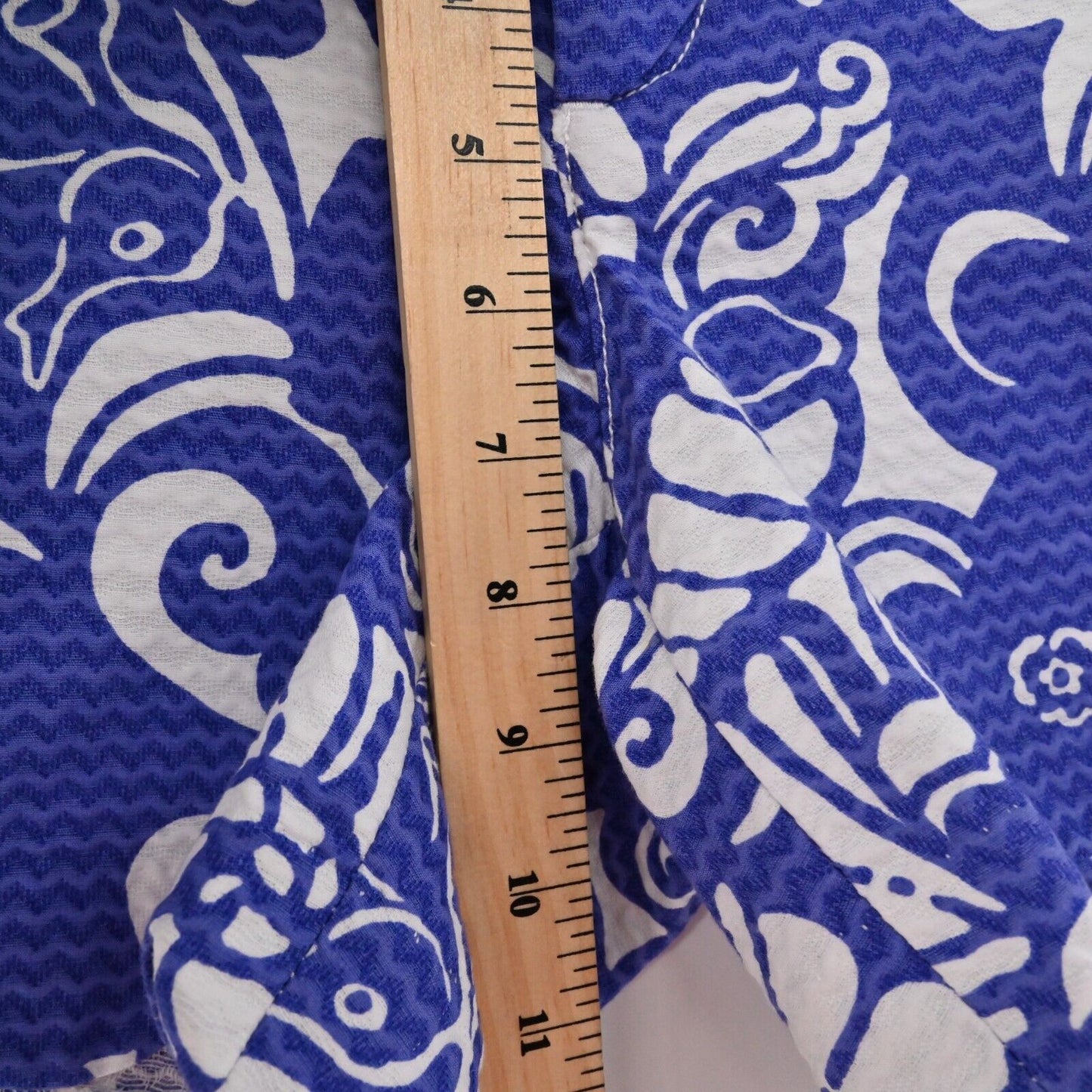 LILLY PULITZER Shorts Womens Sz 2 Buttercup 5" Spectrum Blue Tide Pool Scalloped