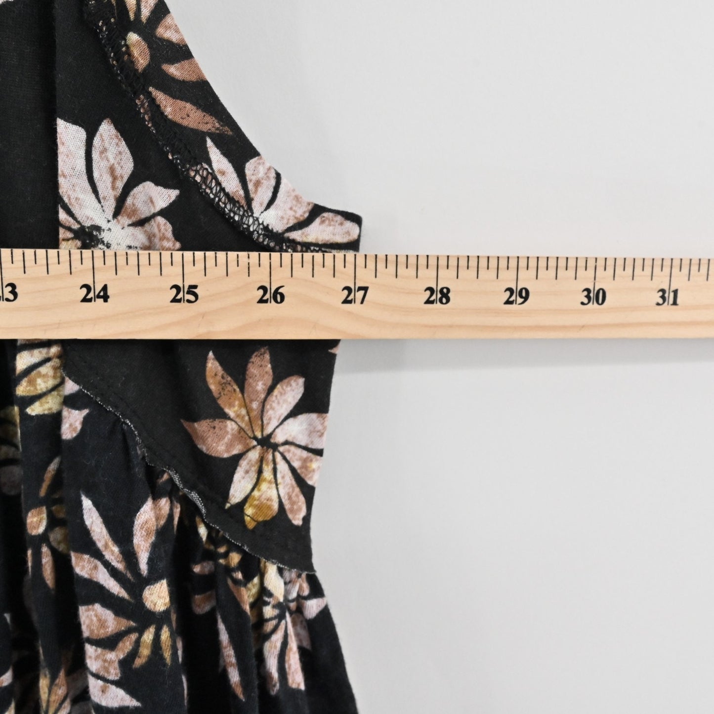 Free People Womens Madison Top Size XS Dark Floral Sleeveless Baby Doll Tiered