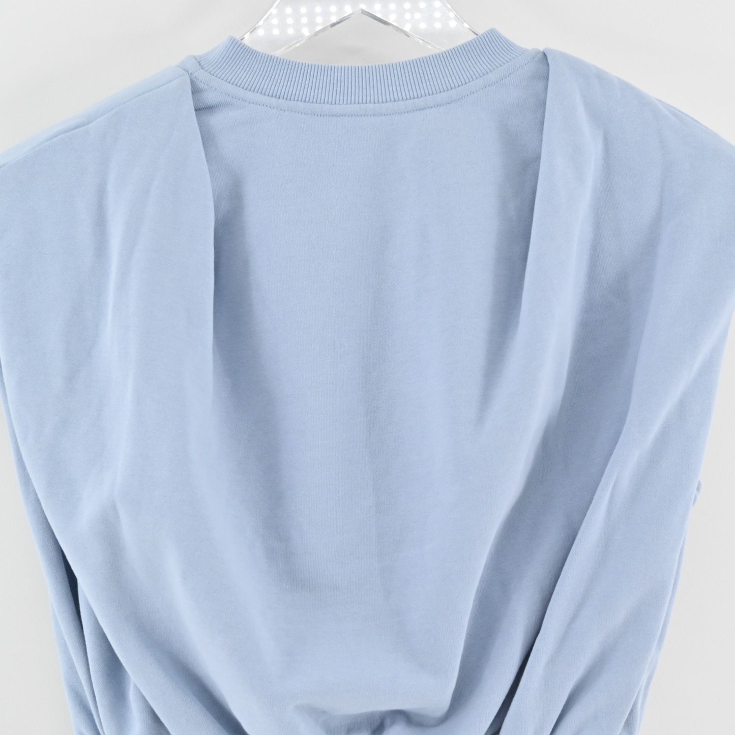 3.1 Phillip Lim Womens Sleeveless French Terry Top Size S Dream Blue Split VNeck