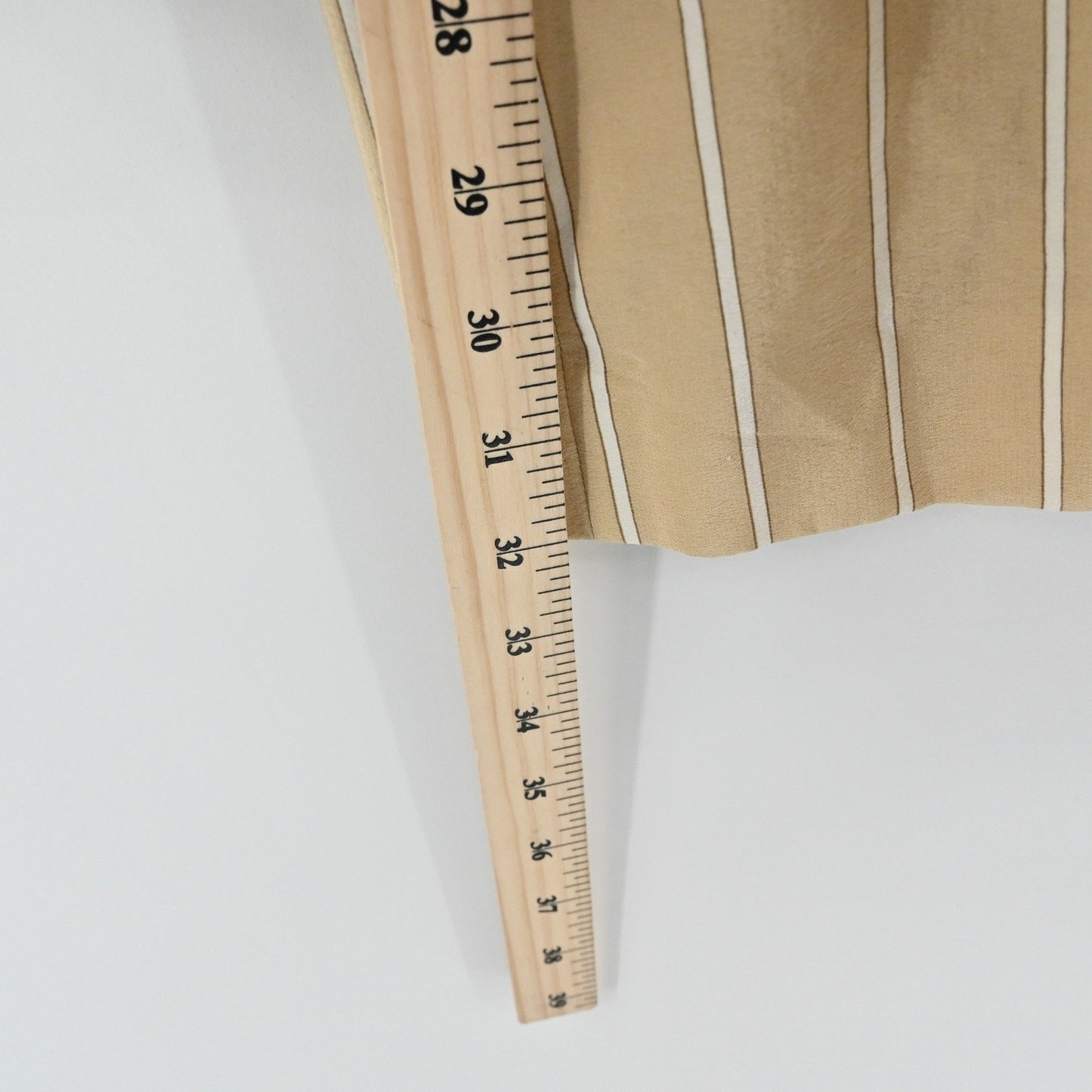 Linda Allard Ellen Tracy Womens Silk Blazer Size 2 Striped Tan Long Line Career