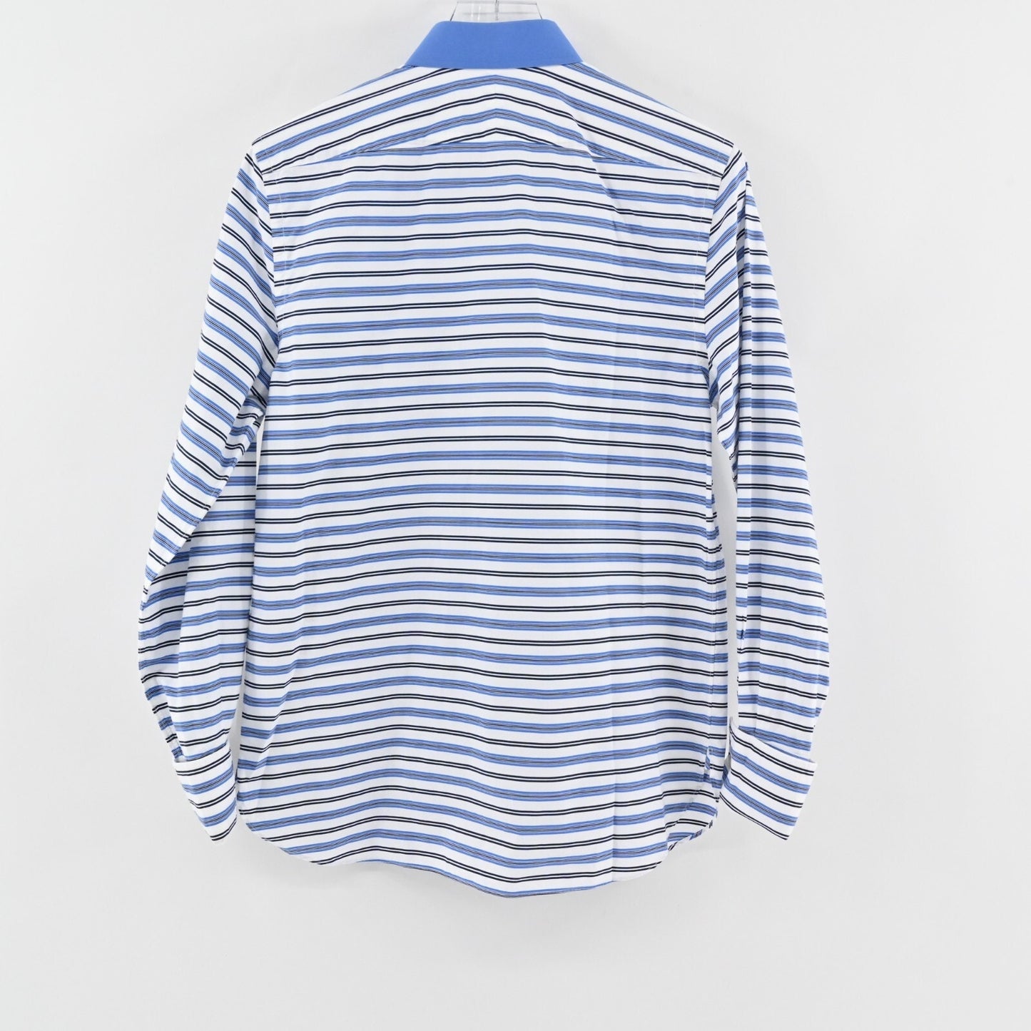 RALPH LAUREN Top Womens Size 10 Purple Label Blue Stripe Button Front Collection