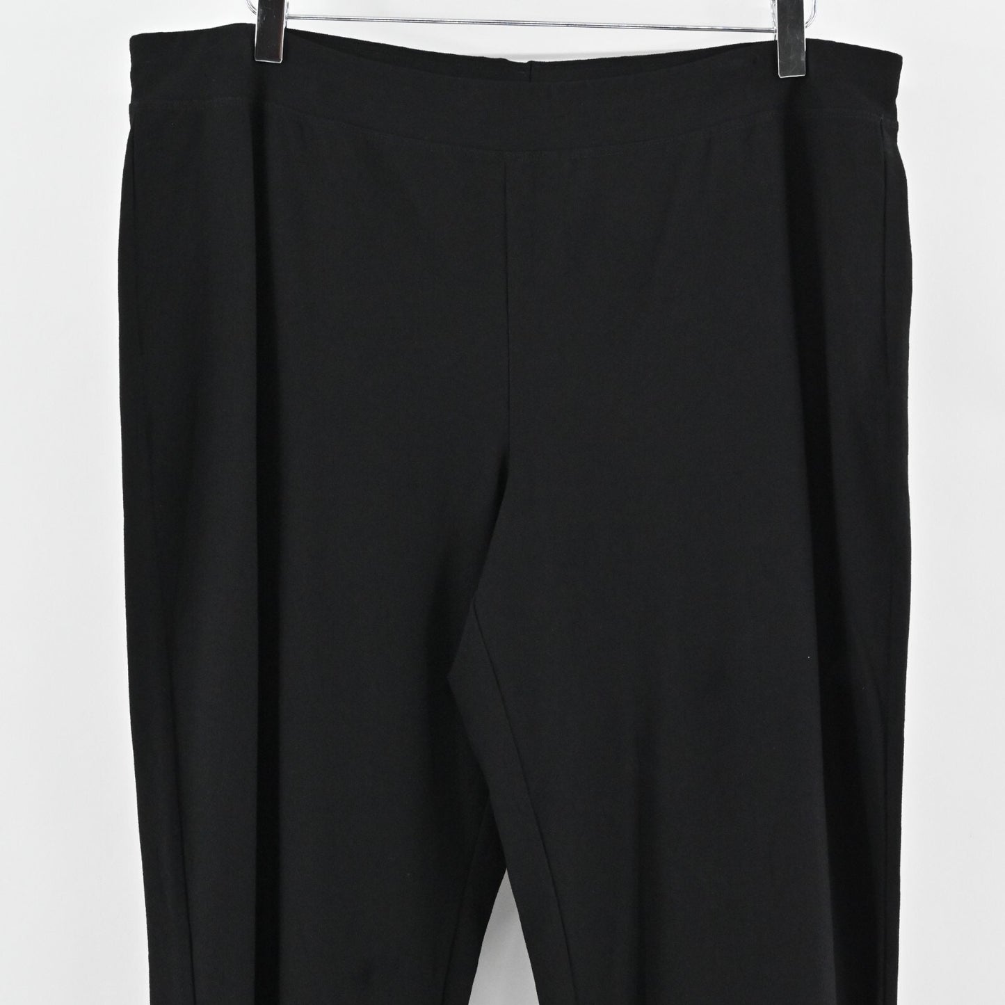 EILEEN FISHER Pants Womens Sz XL Black Pull On Straight Leg High Rise Minimalist