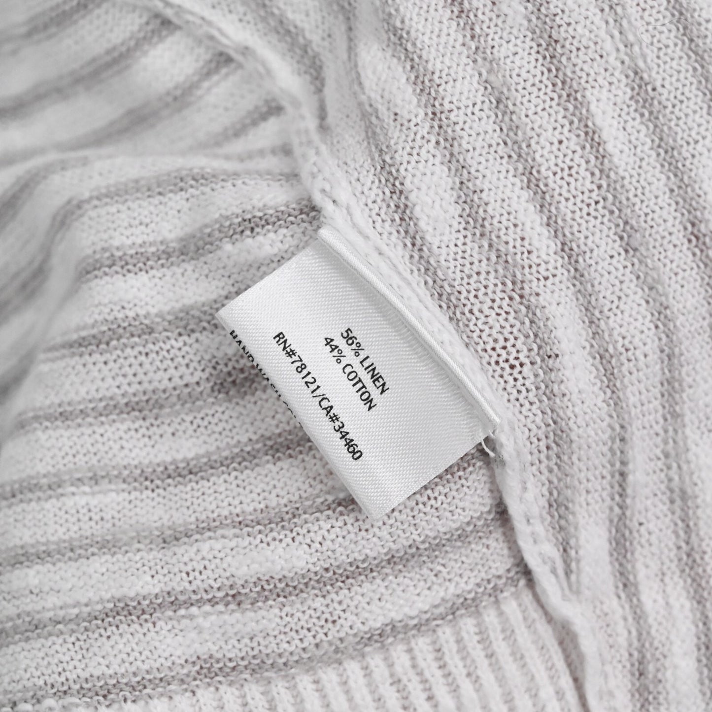EILEEN FISHER Sweater Womens Sz XS Waterfall Front Stripe Cardigan Linen Capsule