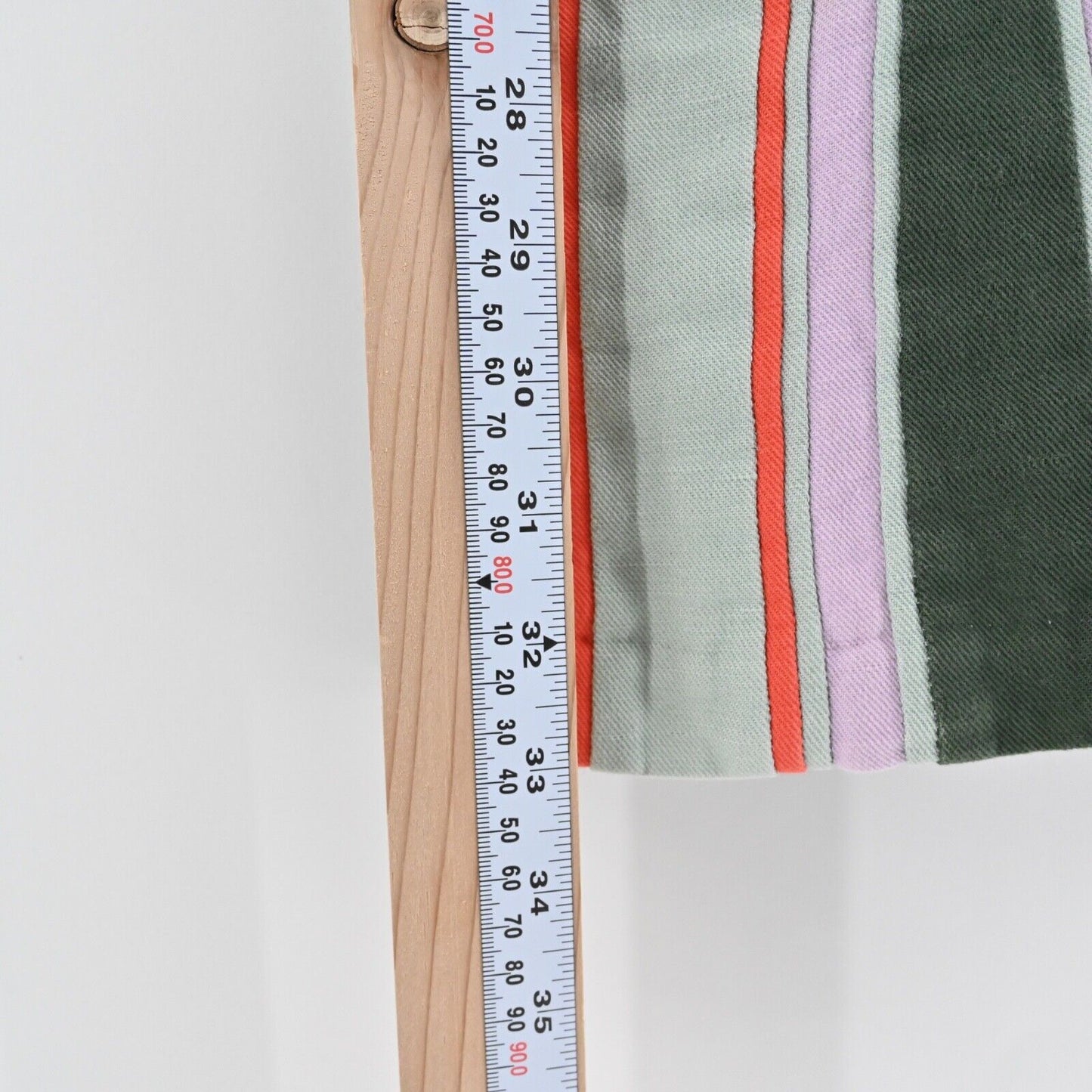 ANTHROPOLOGIE Dress Sz XSP MAEVE Keri A Line Green Stripe Cotton Linen Mini 60s