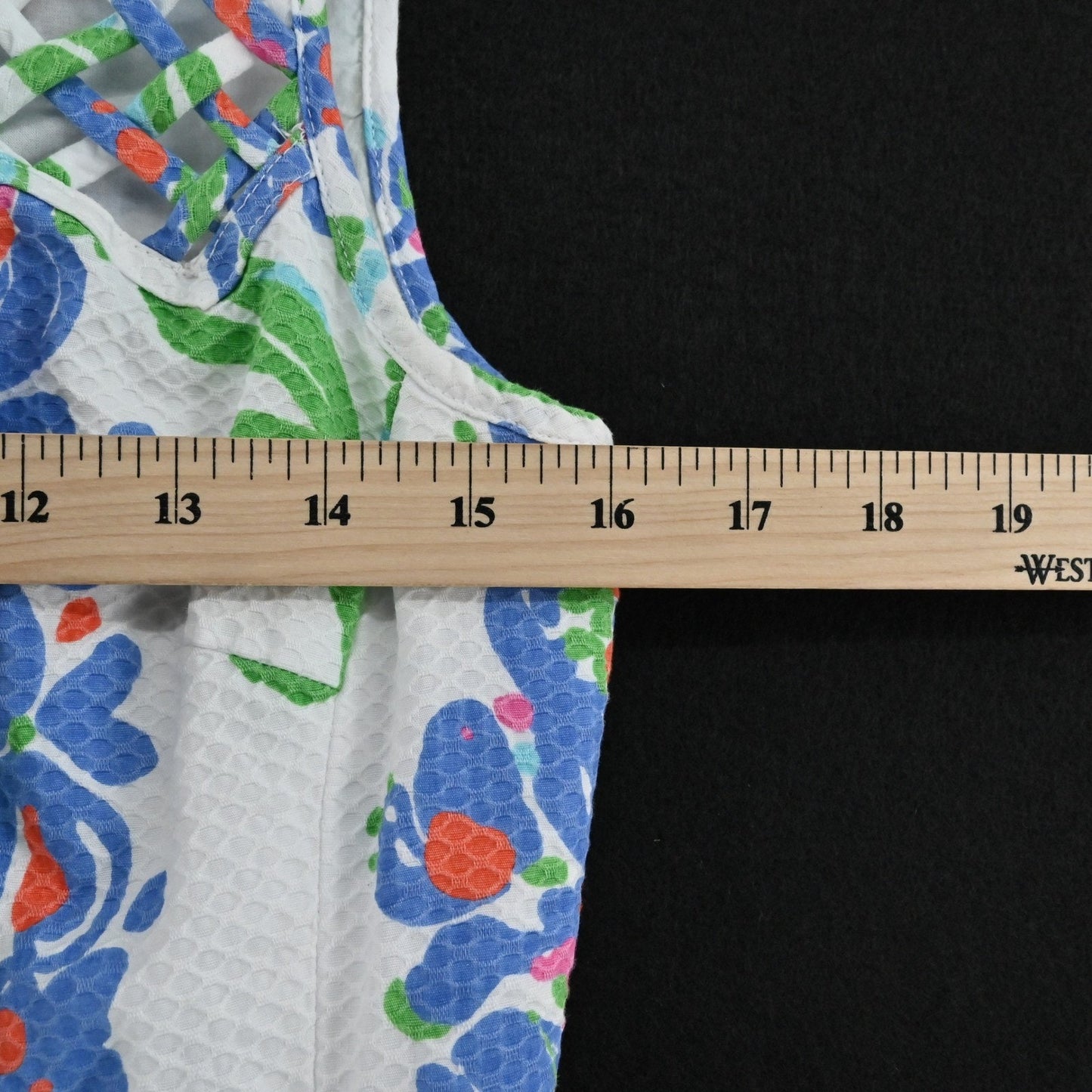 Lilly Pulitzer Ricci Shift Dress Size 0 Blue Bonnets Garden Party Lattice Neck