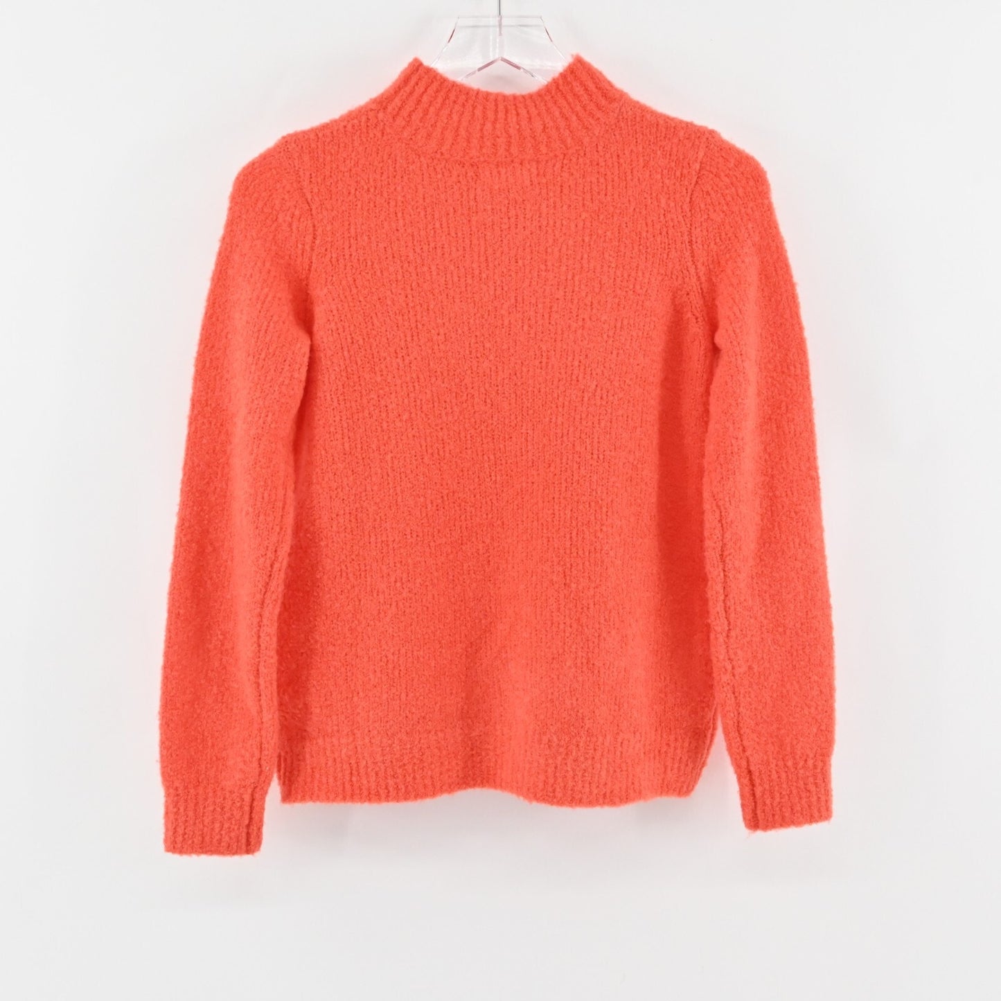 LOVERS FRIENDS Sweater Womens Size XS Wool Blend Coral Mock Neck Knit Top Cozy