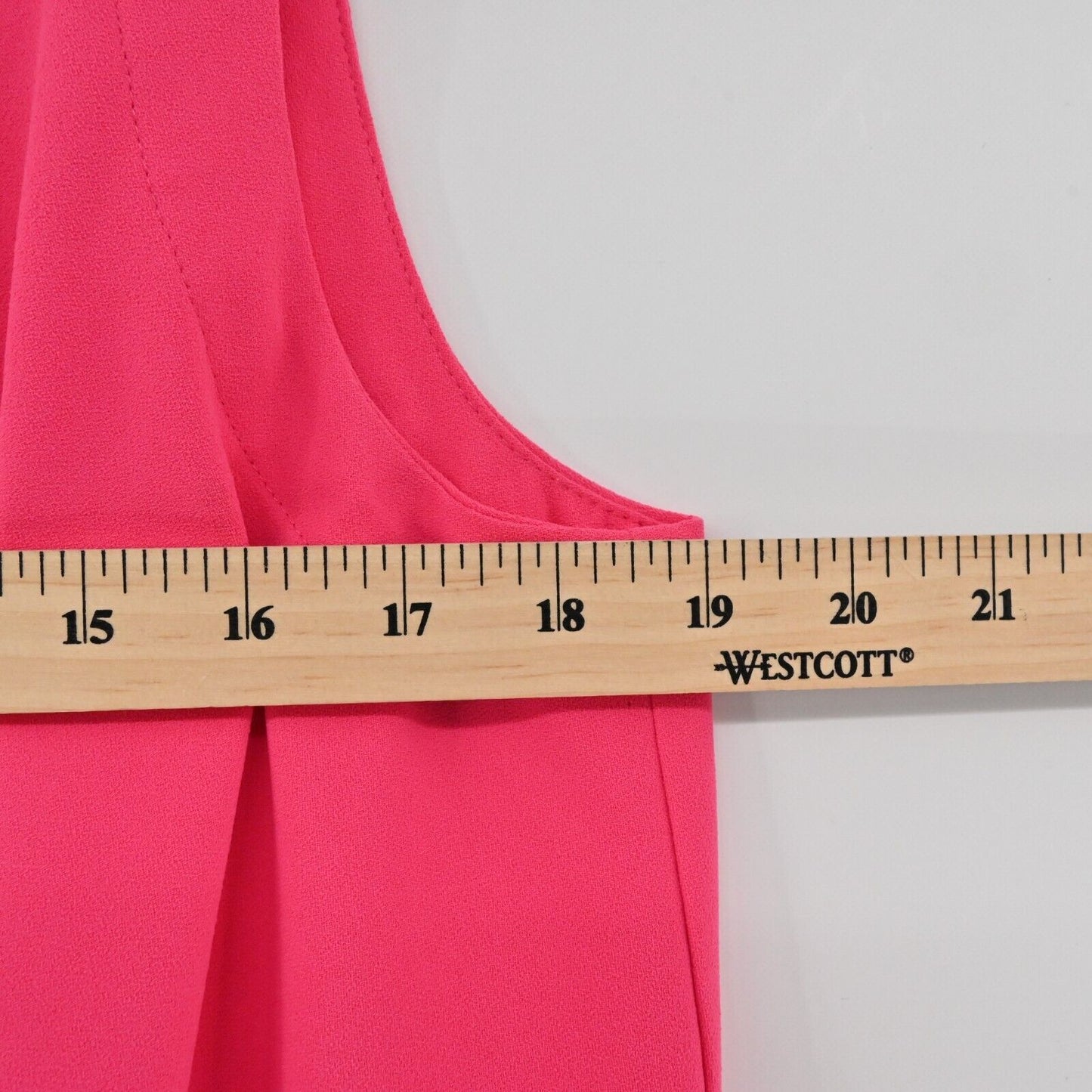 TRINA TURK Top Womens Size S Pleated Sleeveless Hot Pink Tie Front Tank Solid