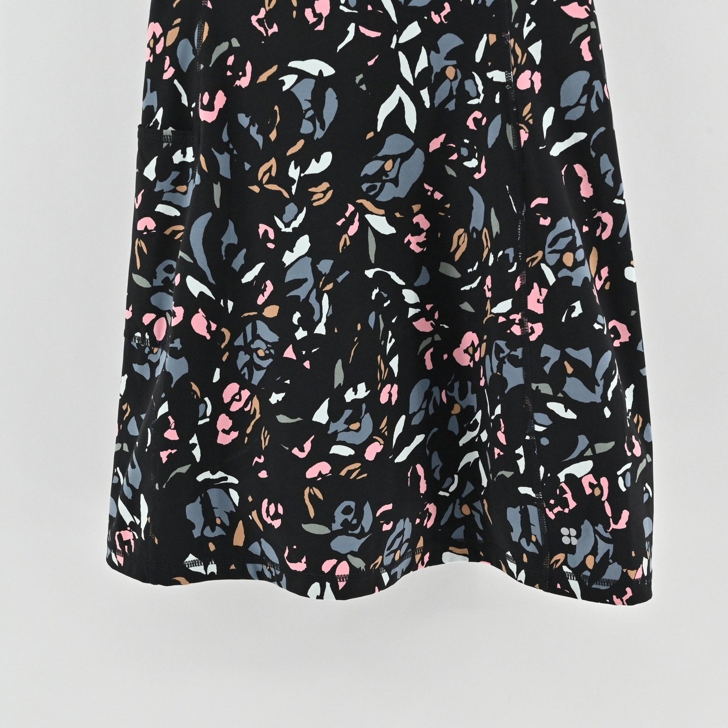 Sweaty Betty Power Workout Dress Size 4/6 Black Floral Sleeveless Racerback Gym