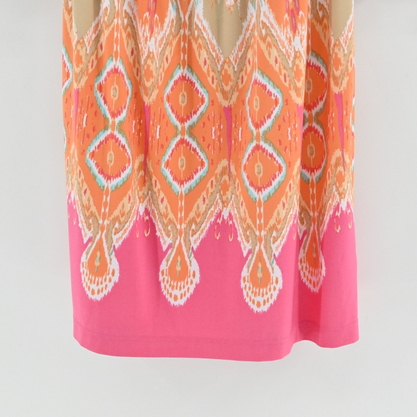 Boston Proper Blouson Dress Size 6 Colorful Ikat Off The Shoulder Boho Vibrant