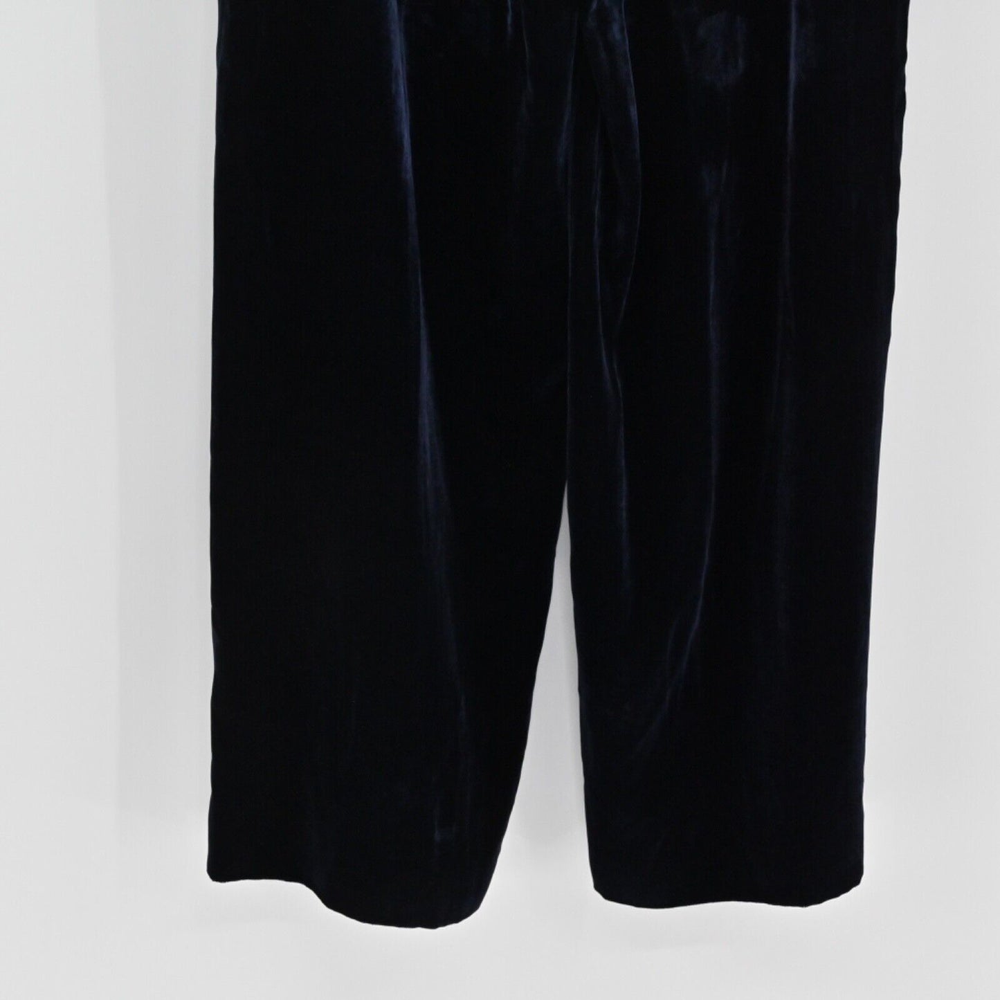 Vtg ARMANI COLLEZIONI Pants Womens Size 6 Velvet Navy Blue Silk Whimsigoth 90s