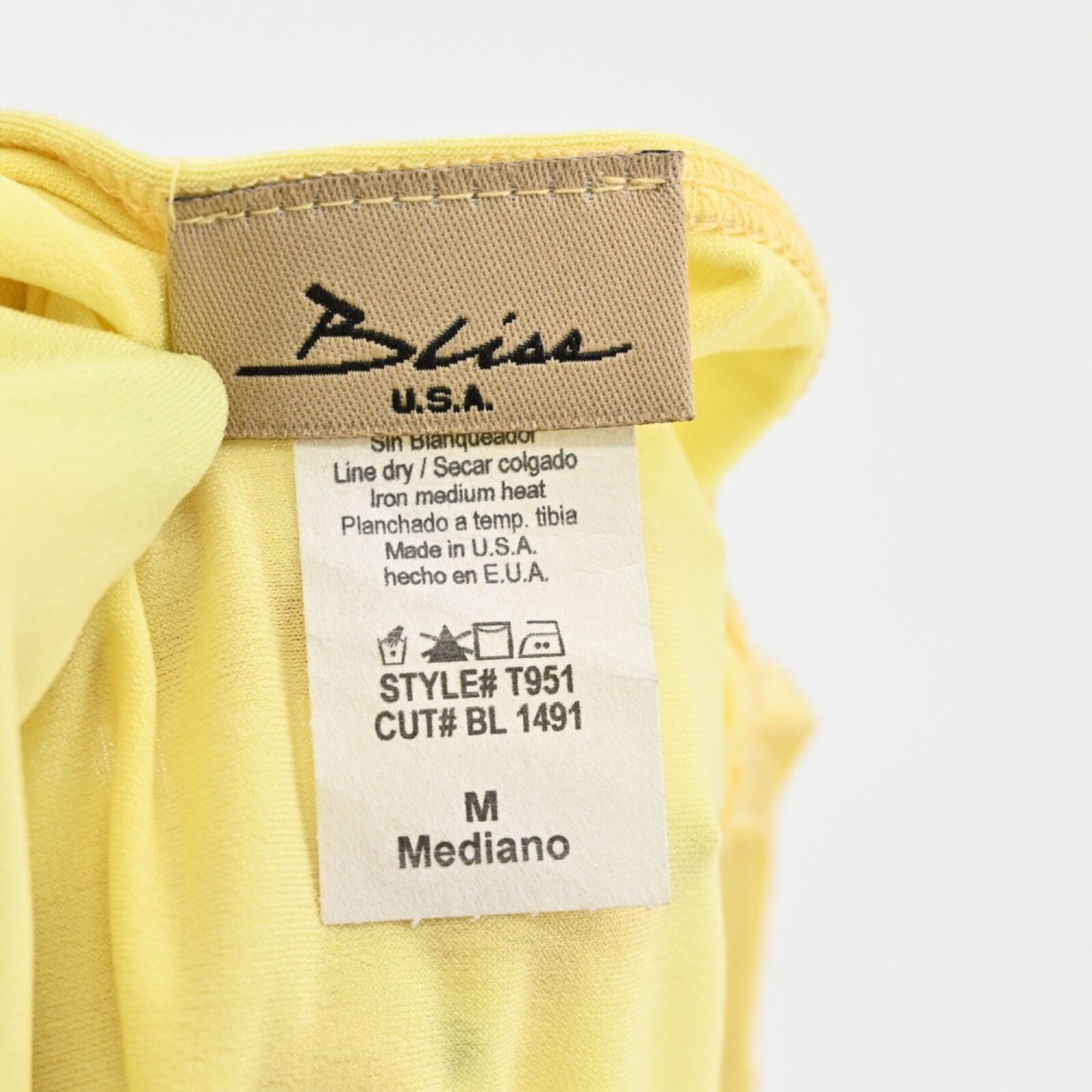 Vtg Babydoll Top Womens Sz M Yellow Sequin Trim Pastels Bling Festival Y2k USA