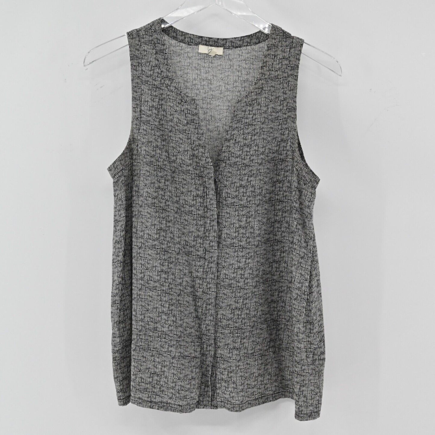 JOIE Top Womens Size S Black White Polka Dot Button Front Sleeveless Minimalist