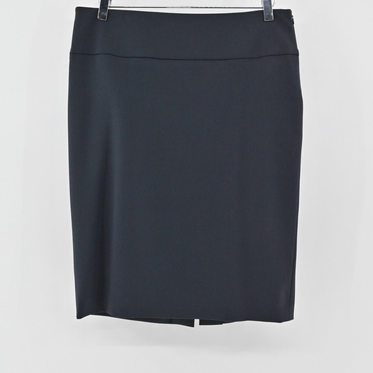 PESERICO SIGN Wool Skirt Size 46 Slate Blue Stretch Short Pencil Career Luxury