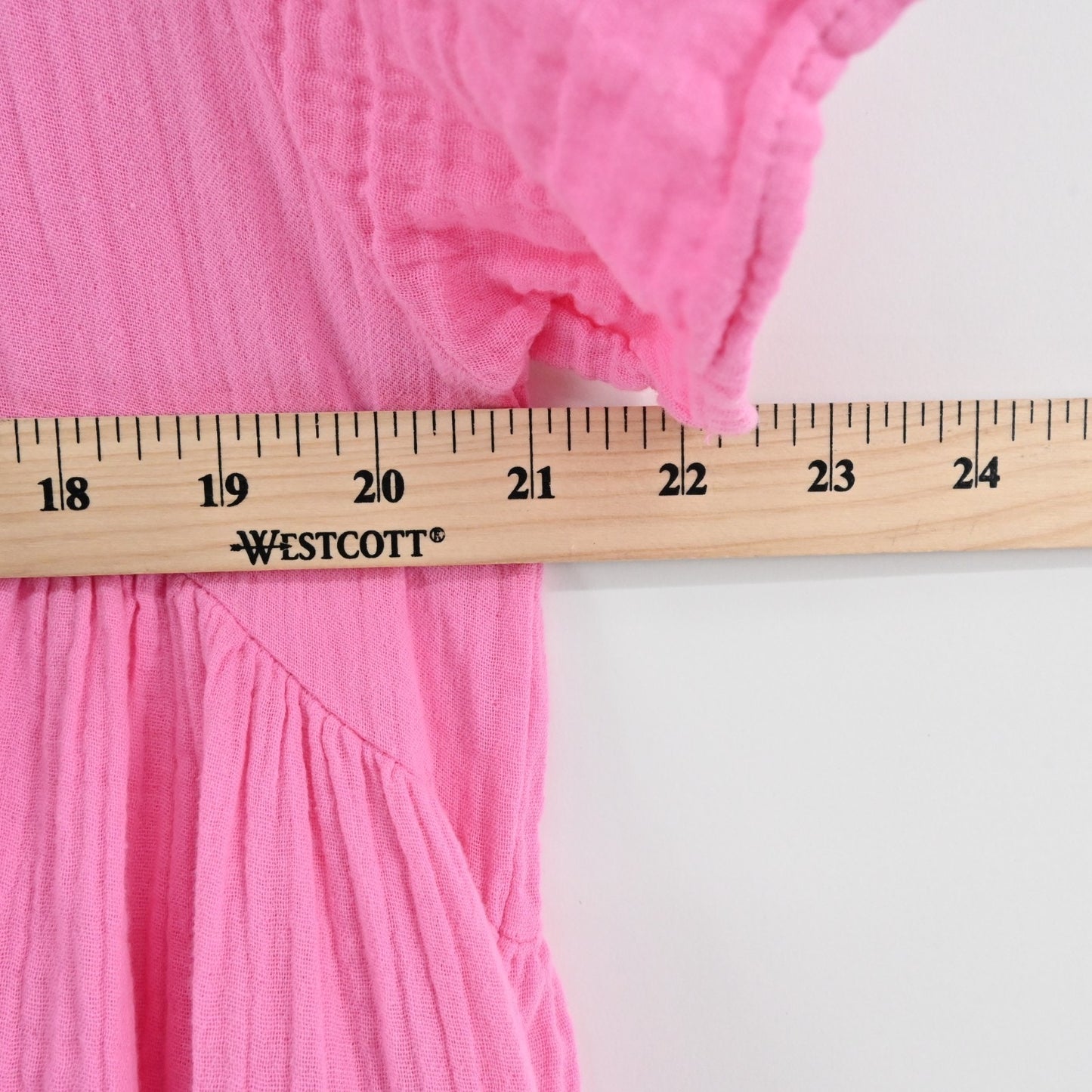 9 Seed Resort El Matador Dress Size S Pink Tiered Cotton Gauze Ruffled Romantic