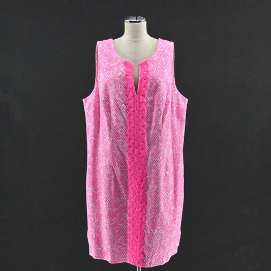 Lilly Pulitzer for Target See Ya Later Dress Size 22W Pink White Sleeveless Bold