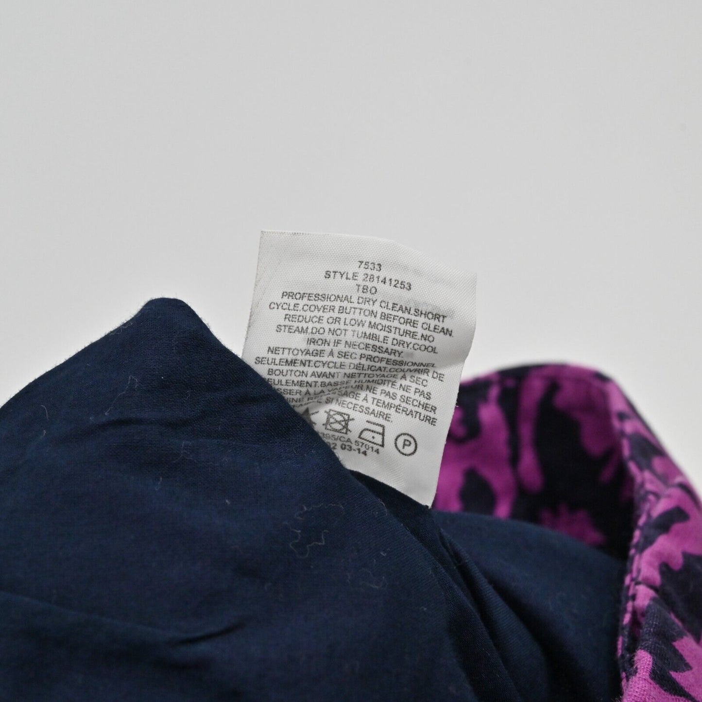 TORY BURCH Shorts Womens Size 0 Cotton Linen Blend Purple Navy Floral Print