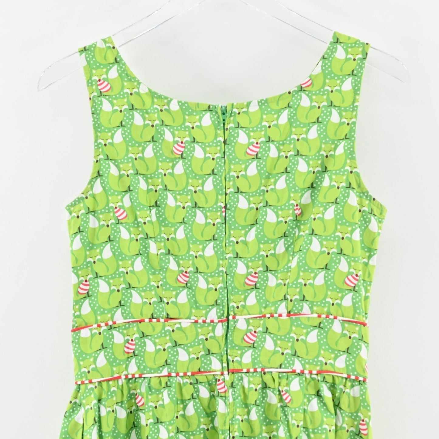 RETROLICIOUS Mandy Foxy Lady Dress Green Fox Christmas RETRO Pinup Size Small M