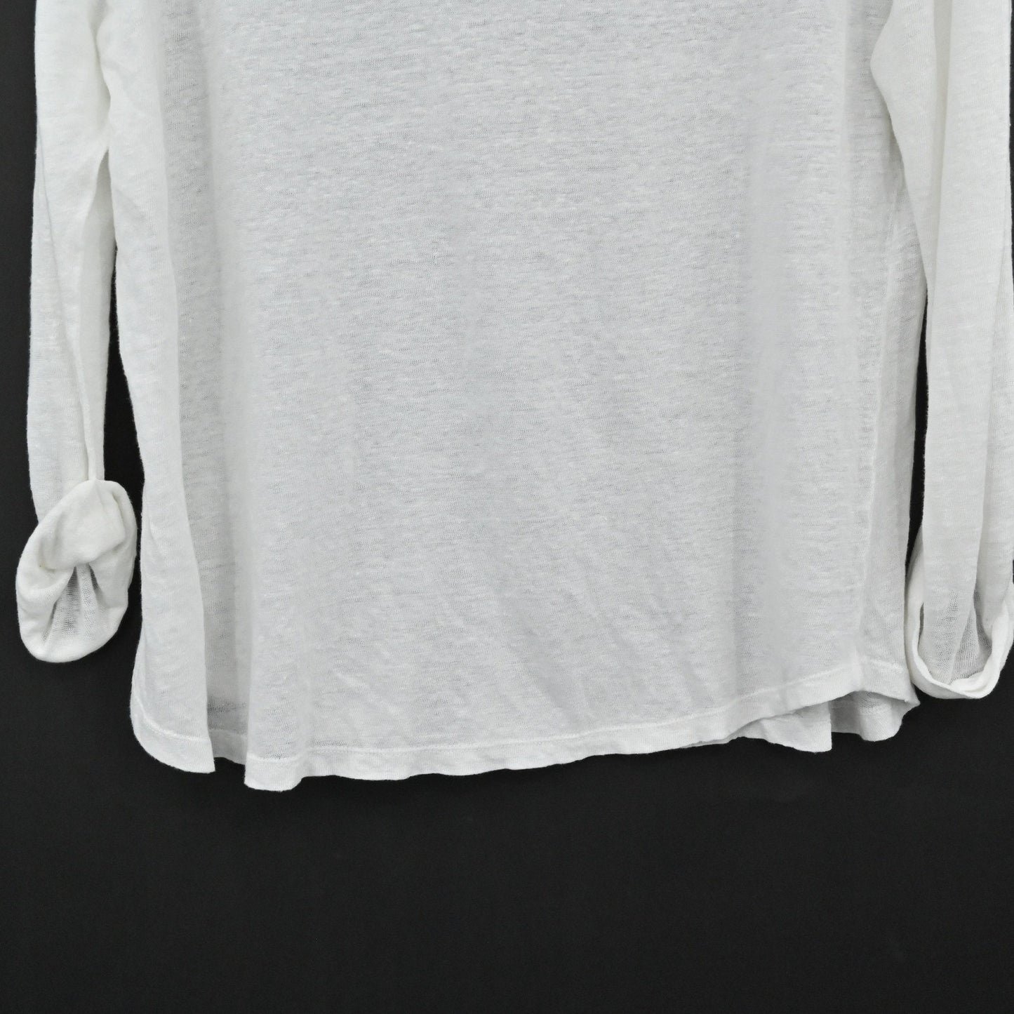 Vince Womens Slub Knit Long Sleeve Top Size M White Lightweight Casual Lagenlook