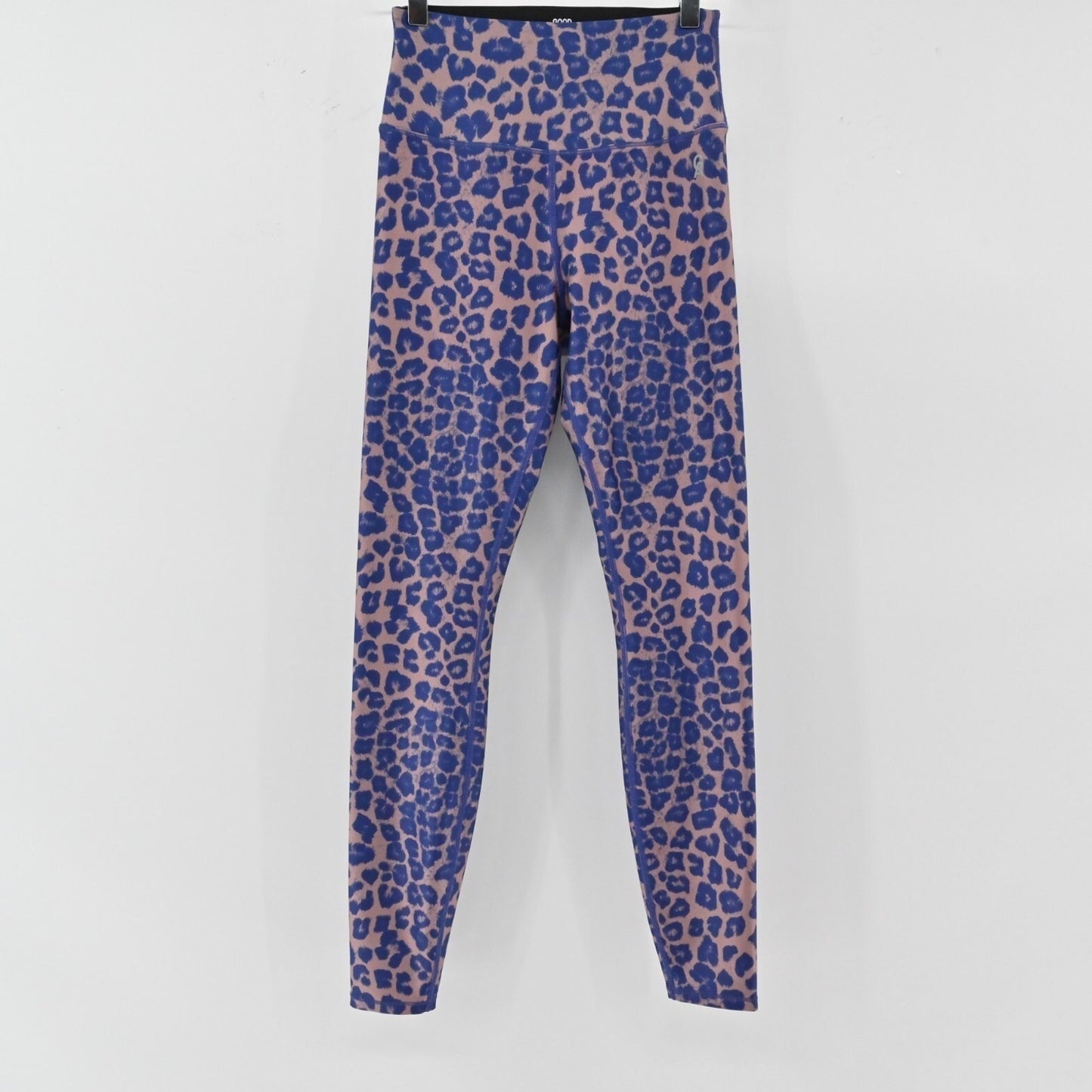 GOOD AMERICAN Womens Animal Print Leggings Size S Tonal Blue Purple Athleisure