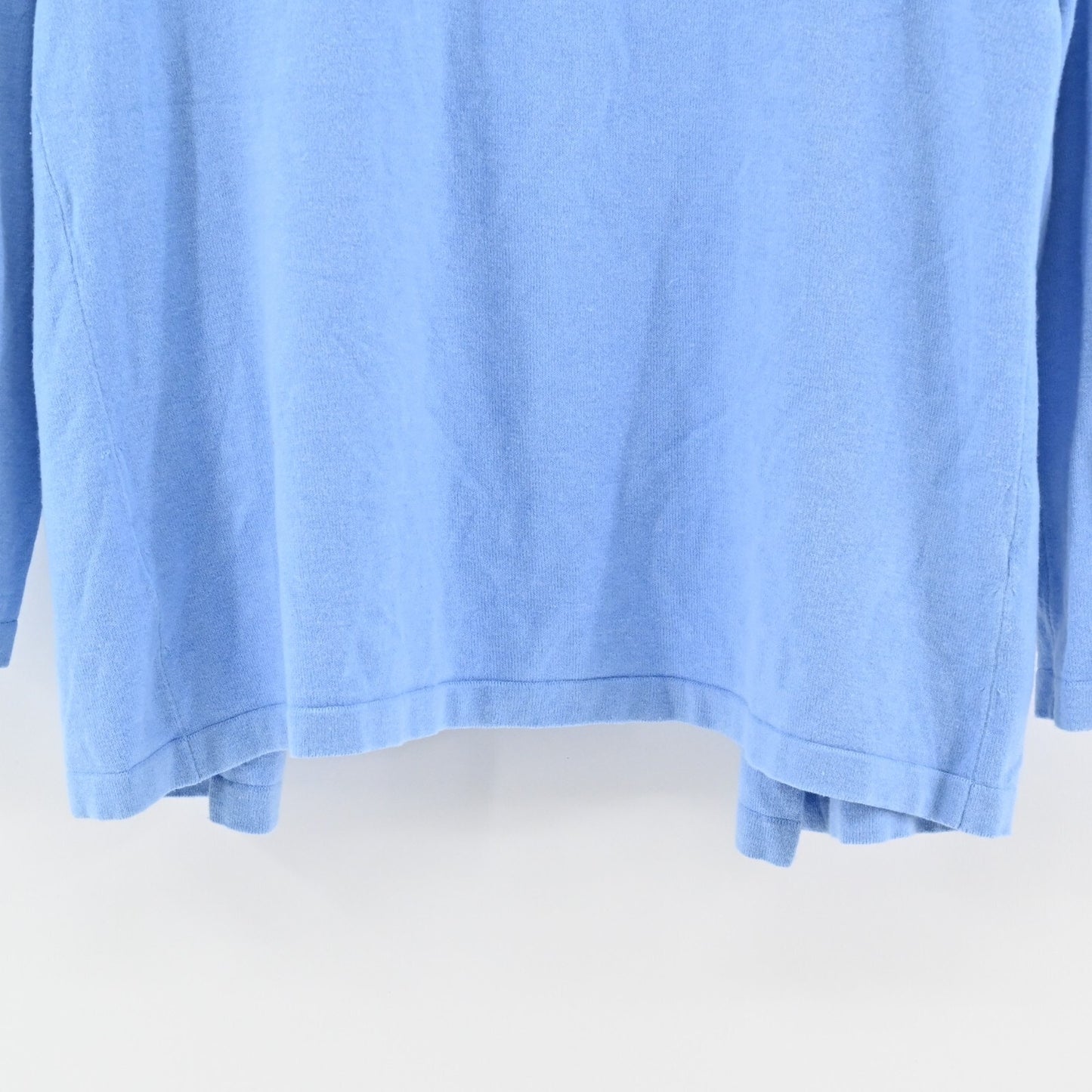 J MCLAUGHLIN Cardigan Sweater Womens Size M Solid Blue Cotton Modal Blend Knit
