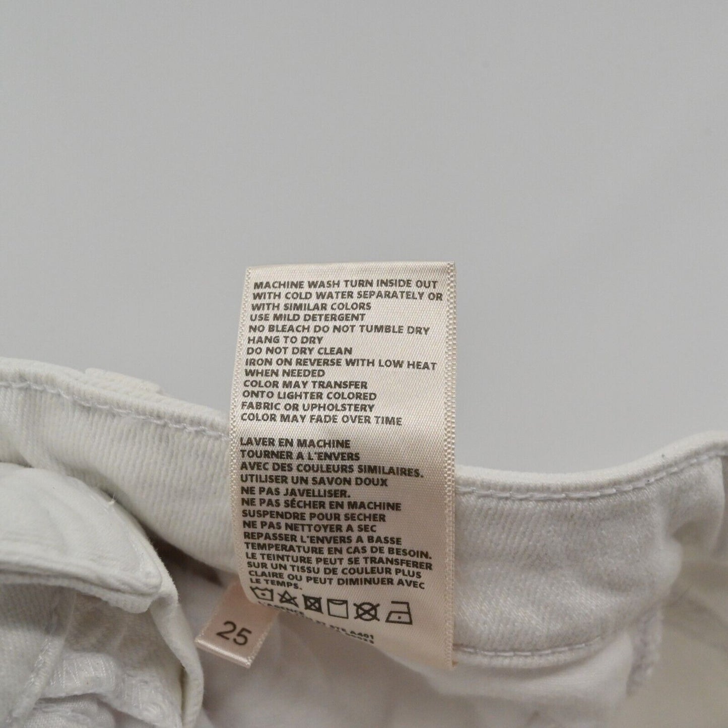 LAGENCE Jeans Womens Size 25 High Line Skinny High Rise Blanc Destruct White