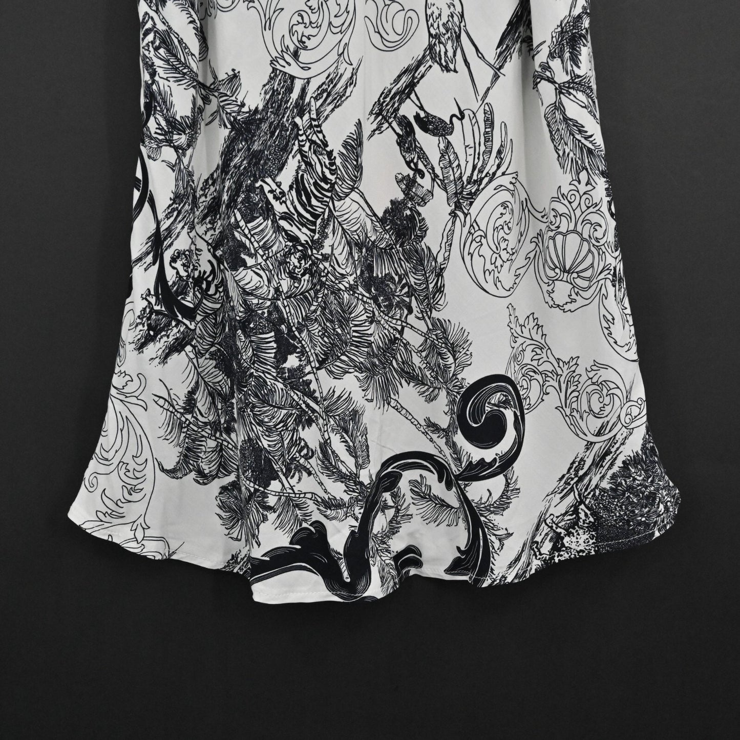 SCANDAL ITALY Womens Top Size M Molly Toile Black White Print Cami Blouse NEW