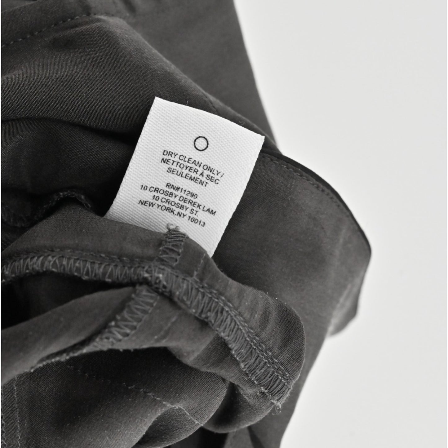 Derek Lam 10 Crosby Gray Silk Chiffon Dress Size 2 Sleeveless Collared Button Up