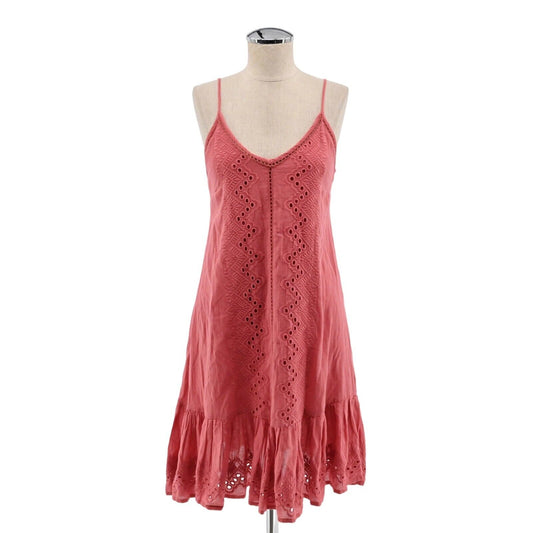 HOUSE OF HARLOW Dress Womens Size XS Coral Embroidered Eyelet Ruffle Tank Cotton