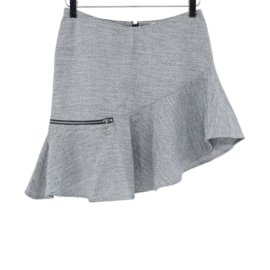 CHELSEA and WALKER Skirt Womens Size 4 Asymmetric Zipper Detail Tweed Mini