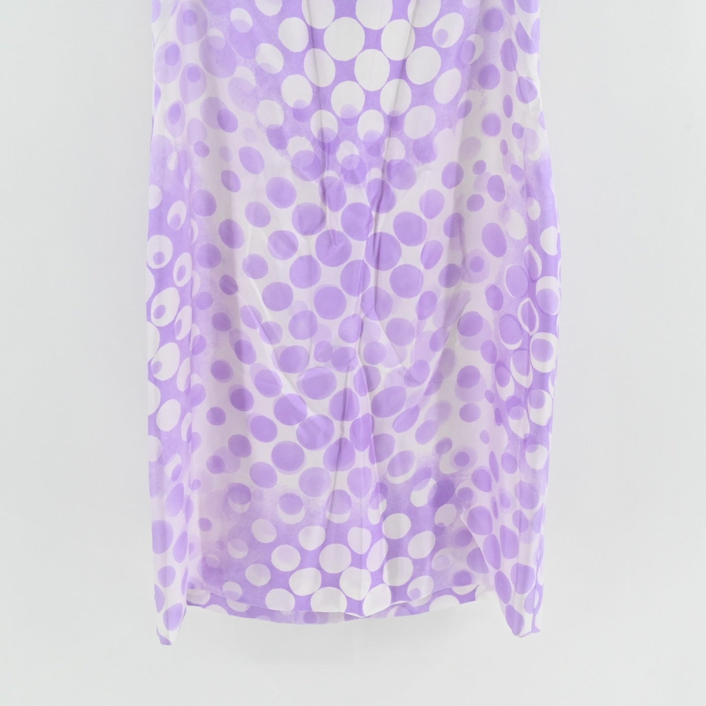 ESCADA Womens Silk Polka Dot Dress Size 42 Lavender Purple Shift Sleeveless NEW