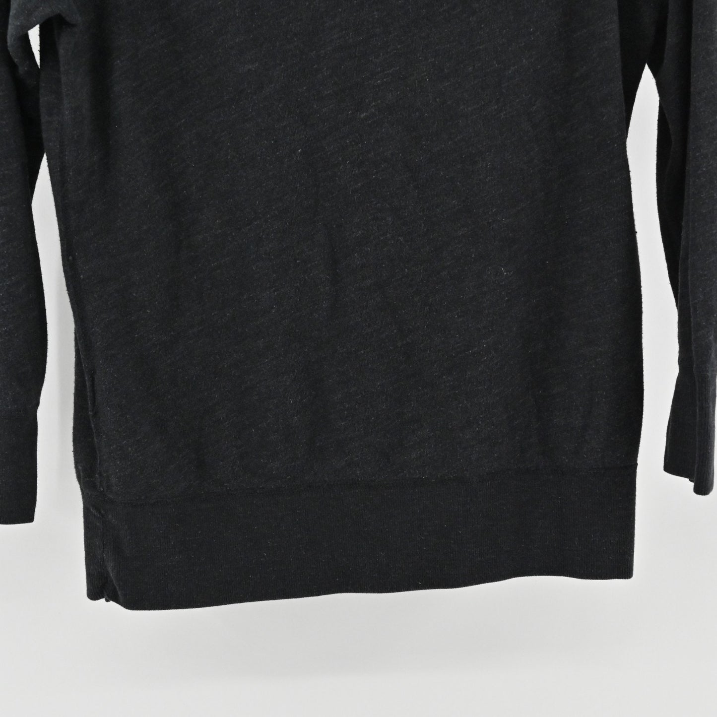 James Perse Womens Vintage Fleece Raglan Sweatshirt Size L Standard Black Casual