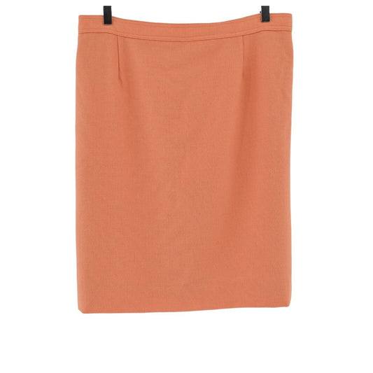 Vtg VALENTINO Skirt Womens Size 10 Miss V Pastel Orange Pencil Skirt Classic 80s