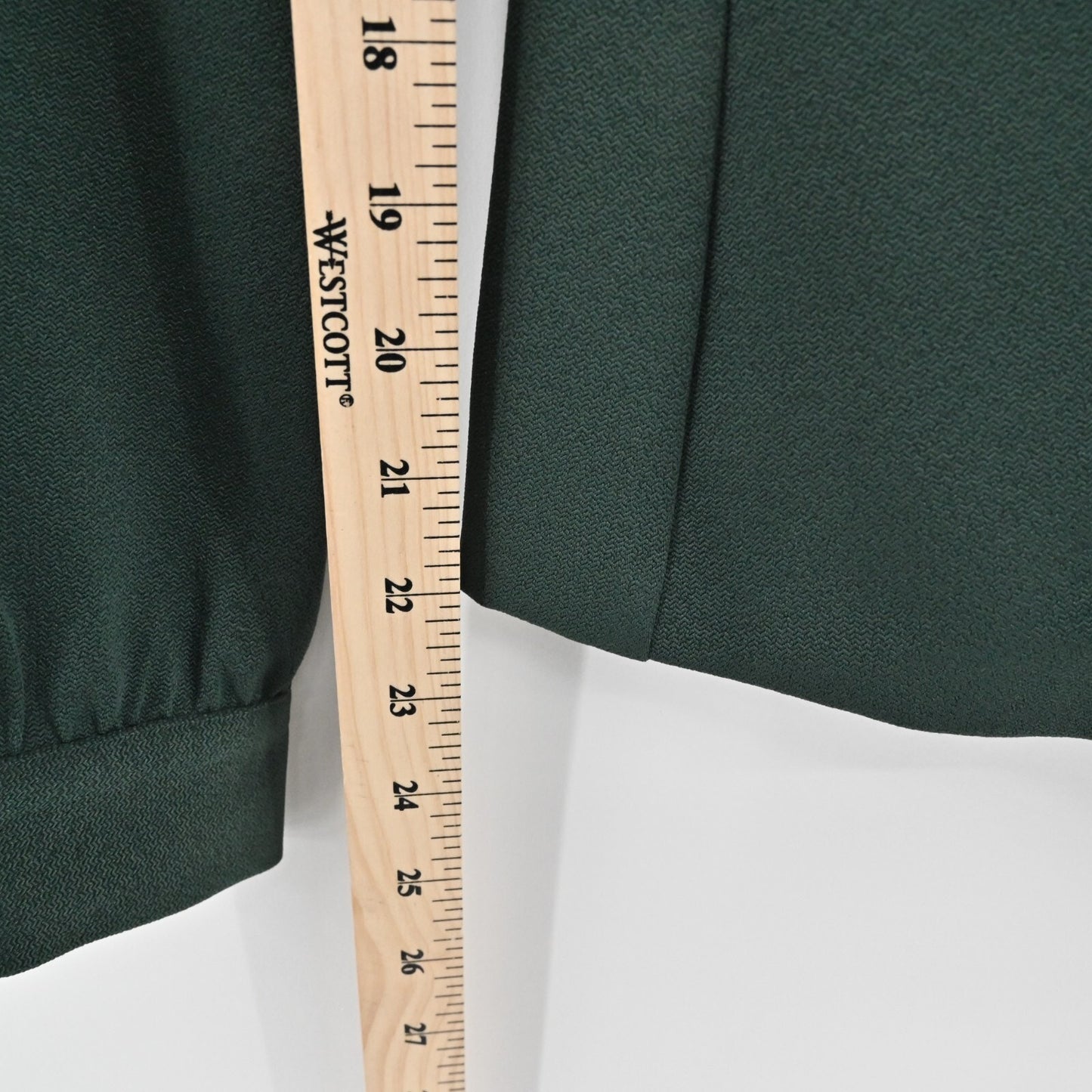 ZARA Womens Skirt Set Size XS Pleated Velour Emerald Green Blouse Retro Career