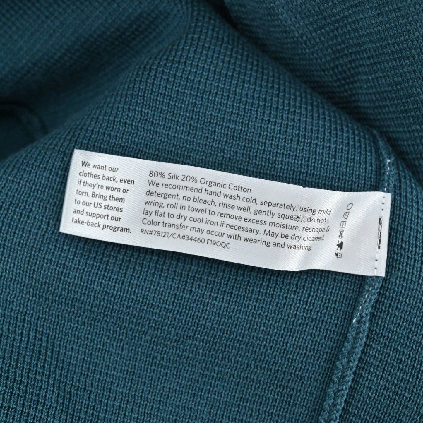 Eileen Fisher Womens Silk Cardigan Size XS Teal Blue Long Open Front Sweater