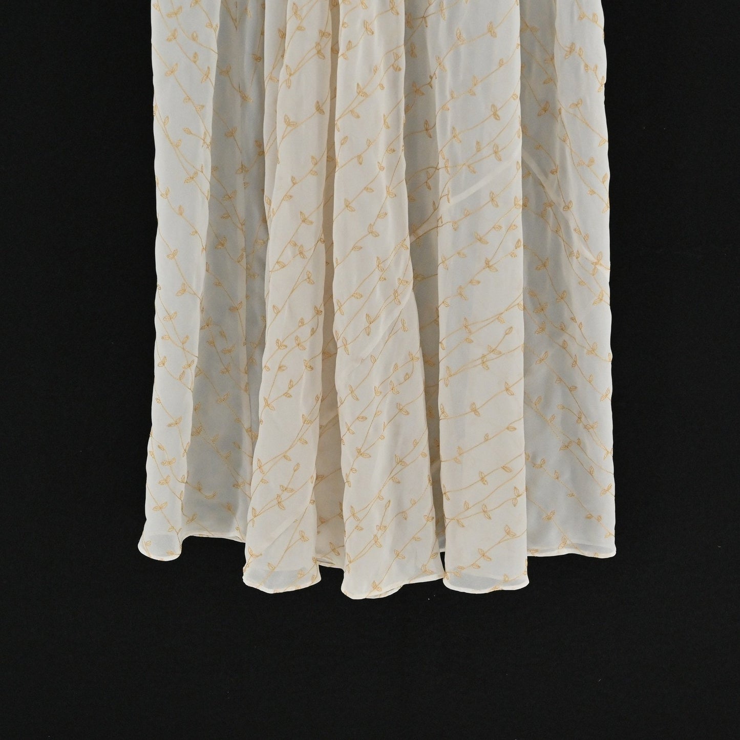 Vtg Victorias Secret Embroidered Slip Dress Size M Chemise Maxi Ethereal Floral