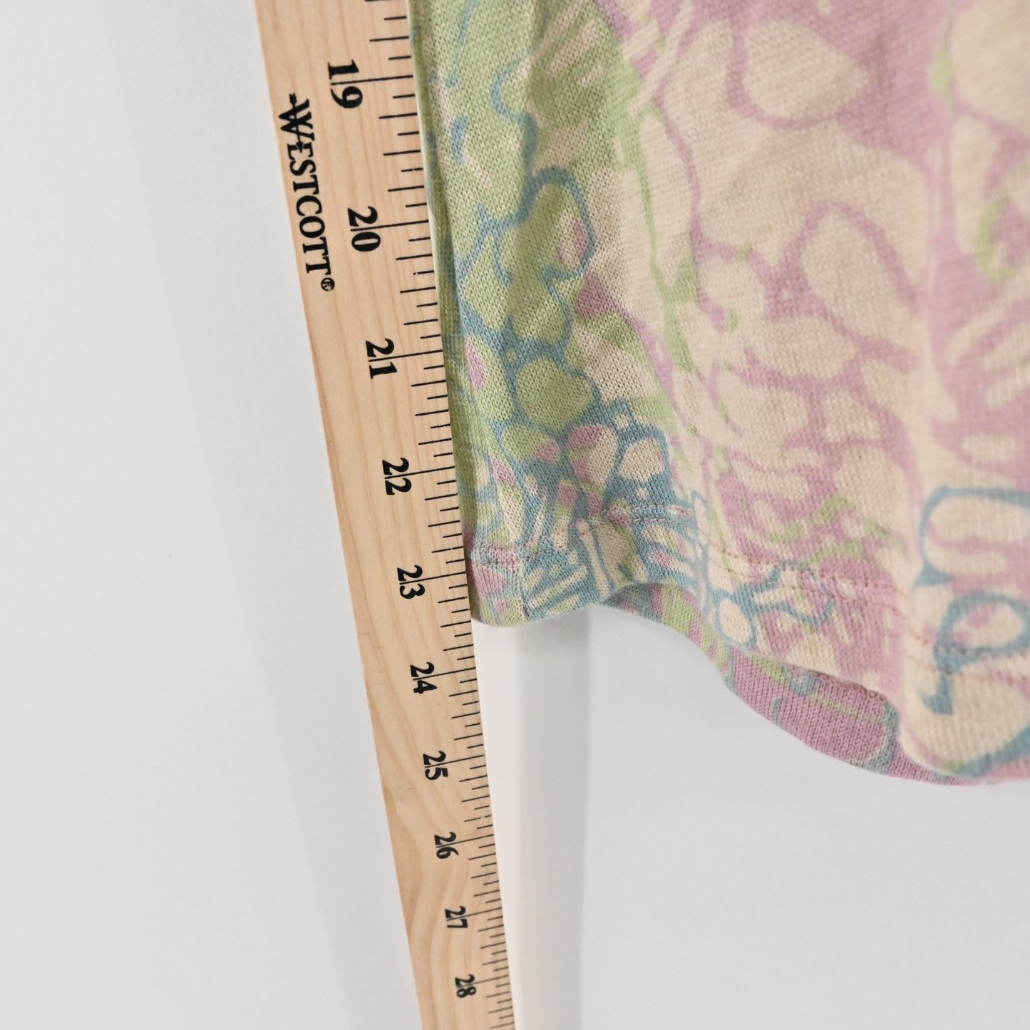 Pashma Womens Silk Cashmere Top Size S Pink Floral Scoop Neck Tee Y2k Boho India