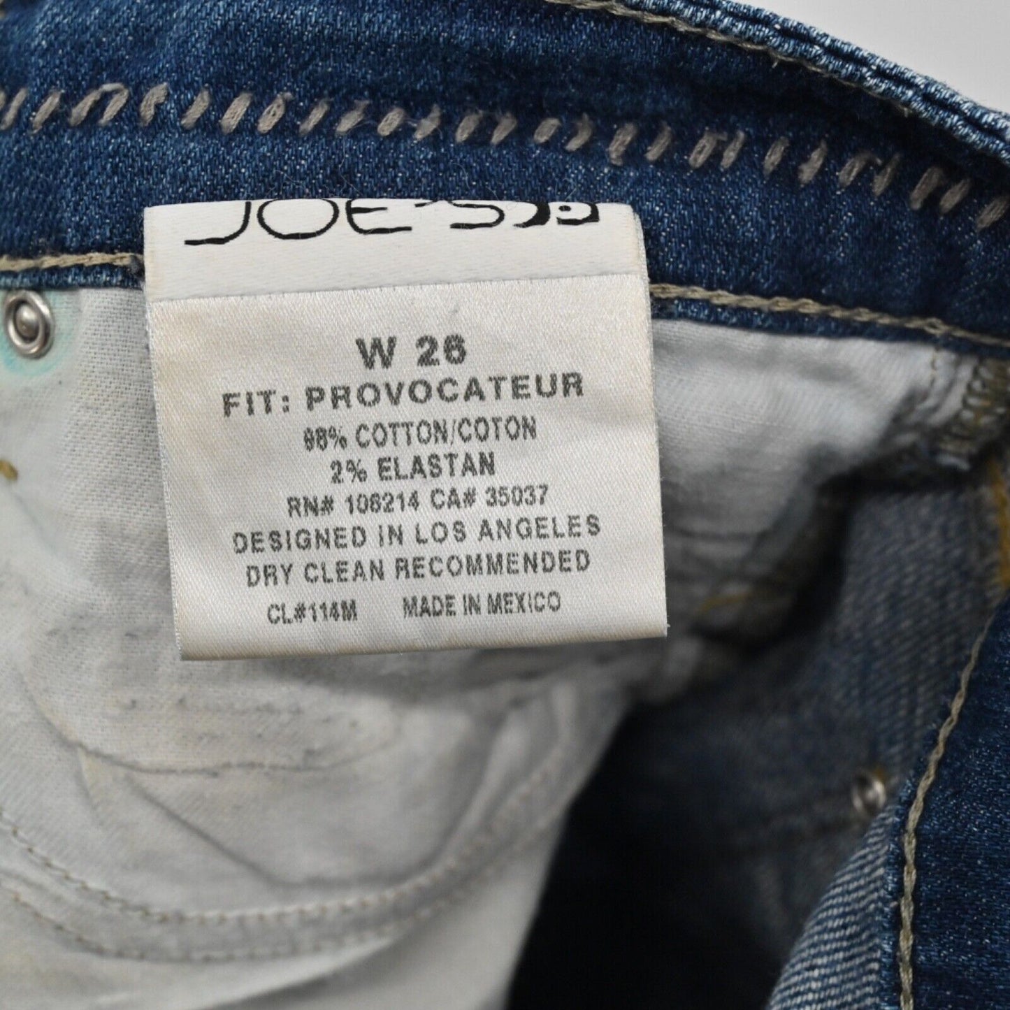 JOES JEANS Jeans Womens Size 26 Dark Bleach Wash Bootcut Low Rise Stretch Grunge